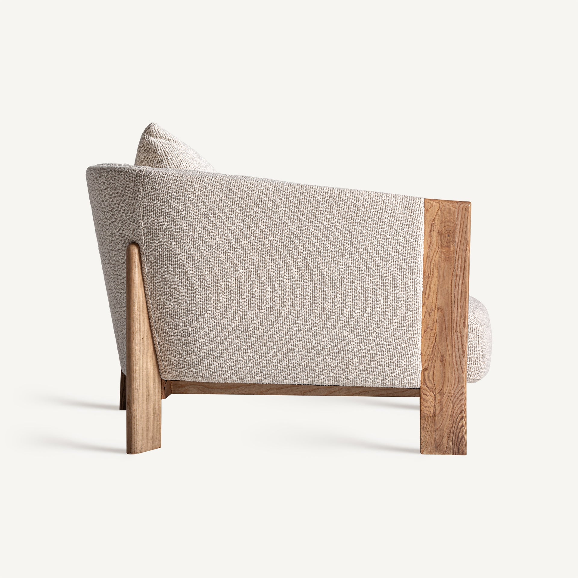 Sofa NARA beige mit Eichenbasis