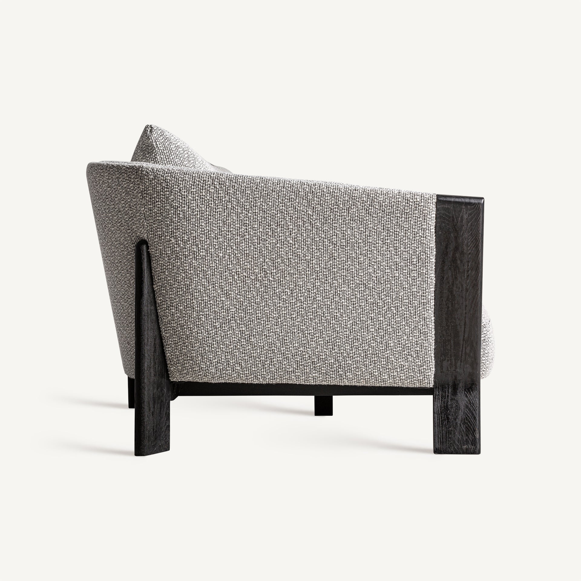 Sofa NARA grijs met zwarte eiken basis
