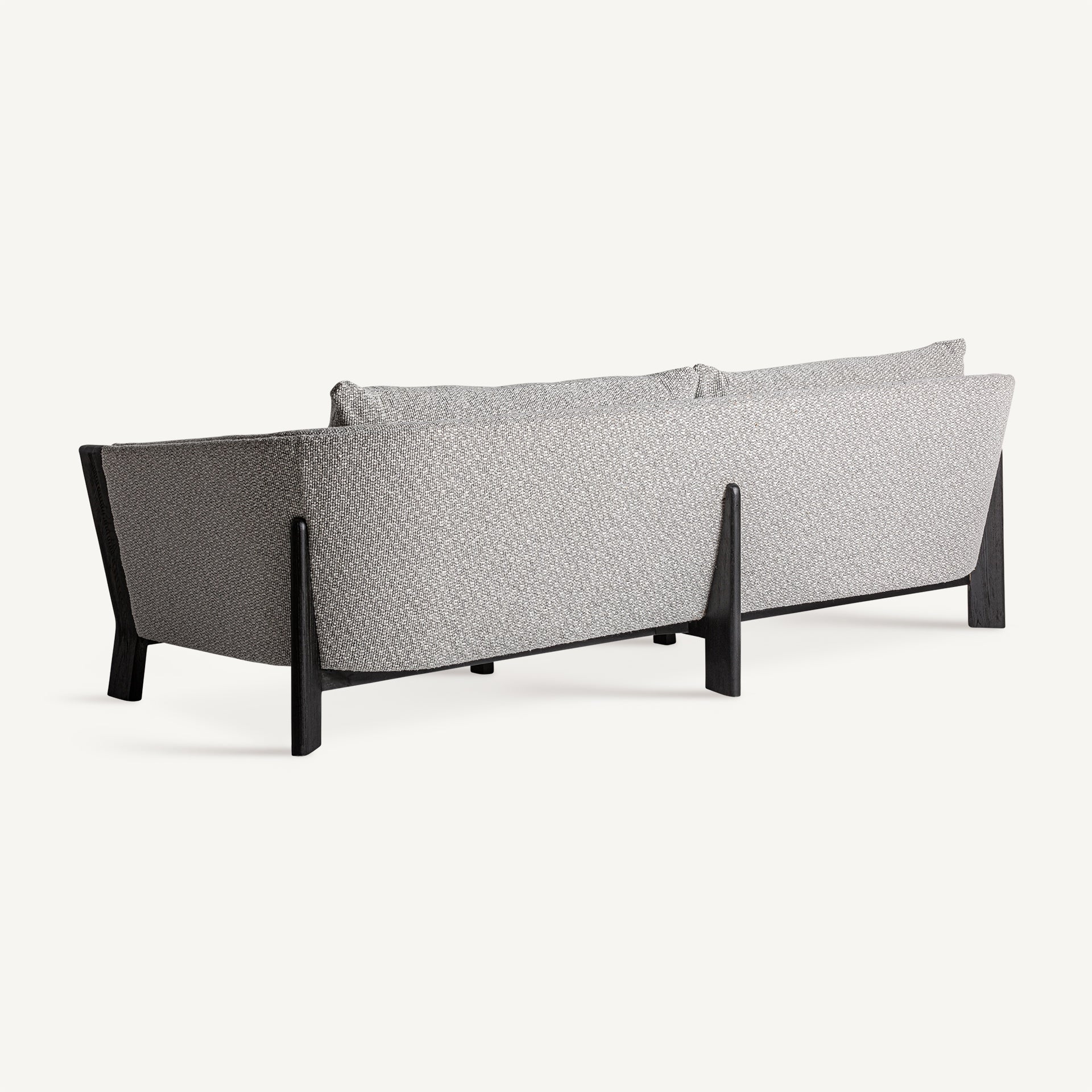 Sofa NARA grijs met zwarte eiken basis