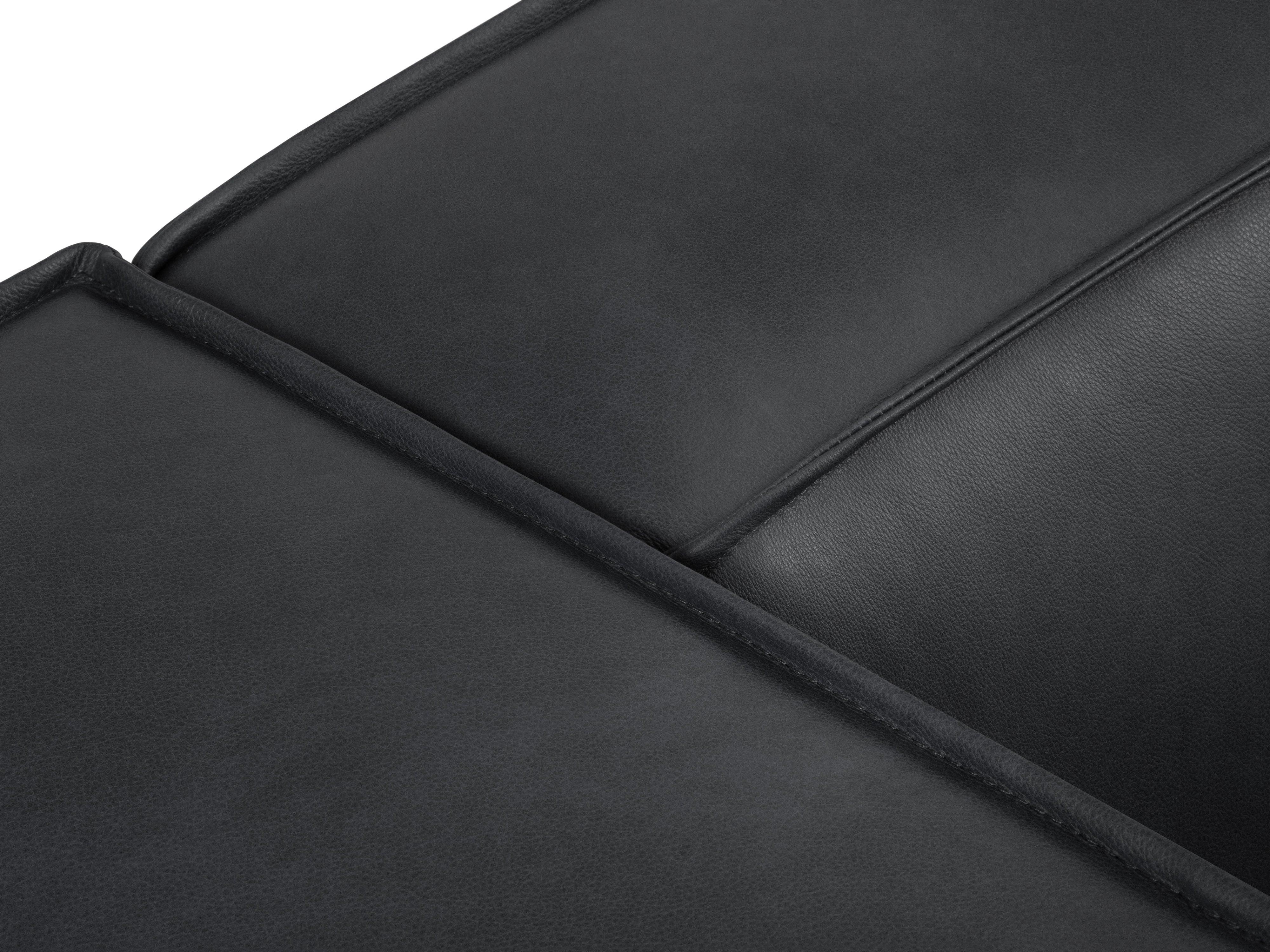 Sofa narożna skórzana MADAME grafitowy – skóra
