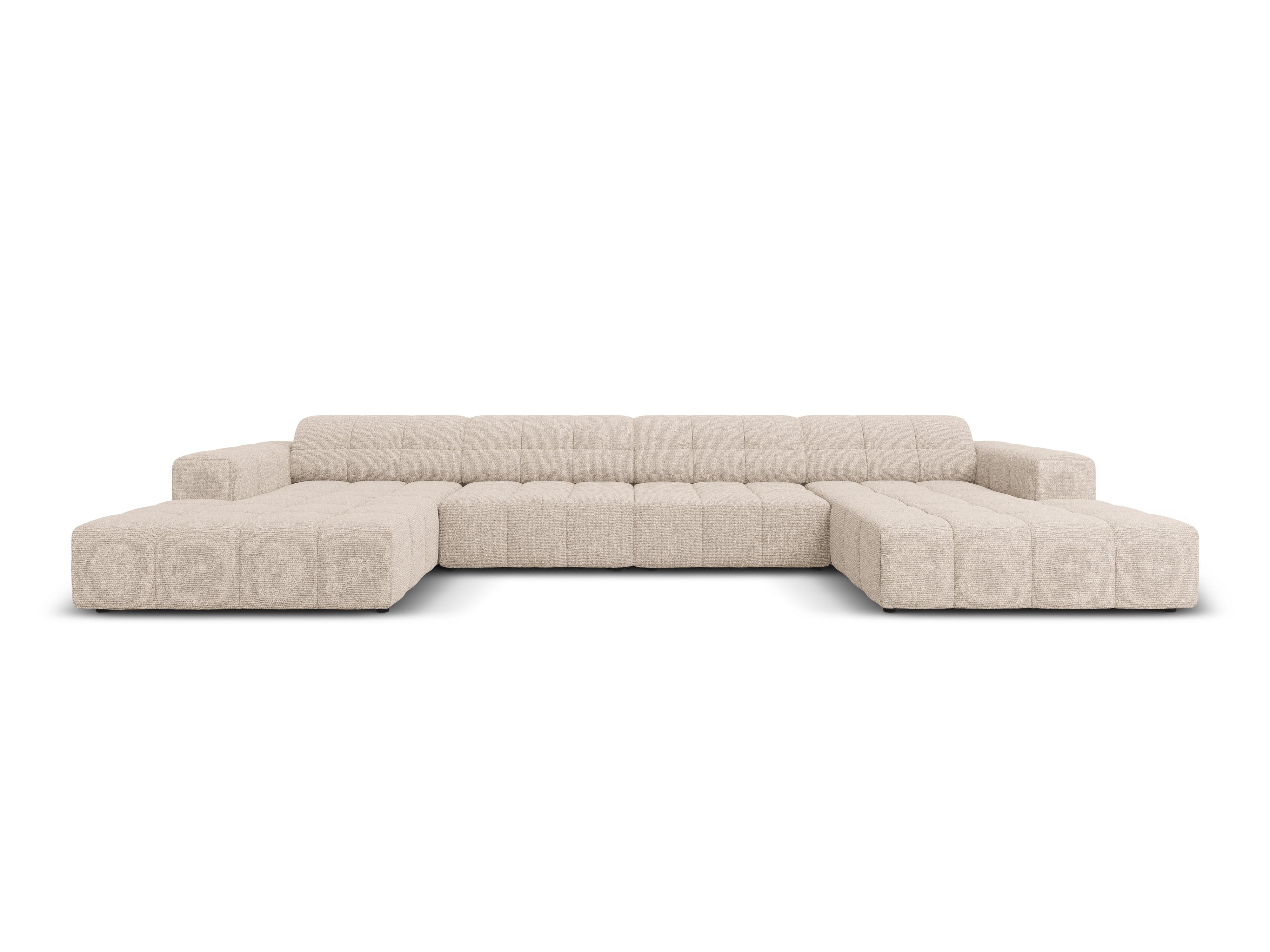 Sofa panoramiczna 6-osobowa CHICAGO beżowy szenil – Cosmopolitan Design