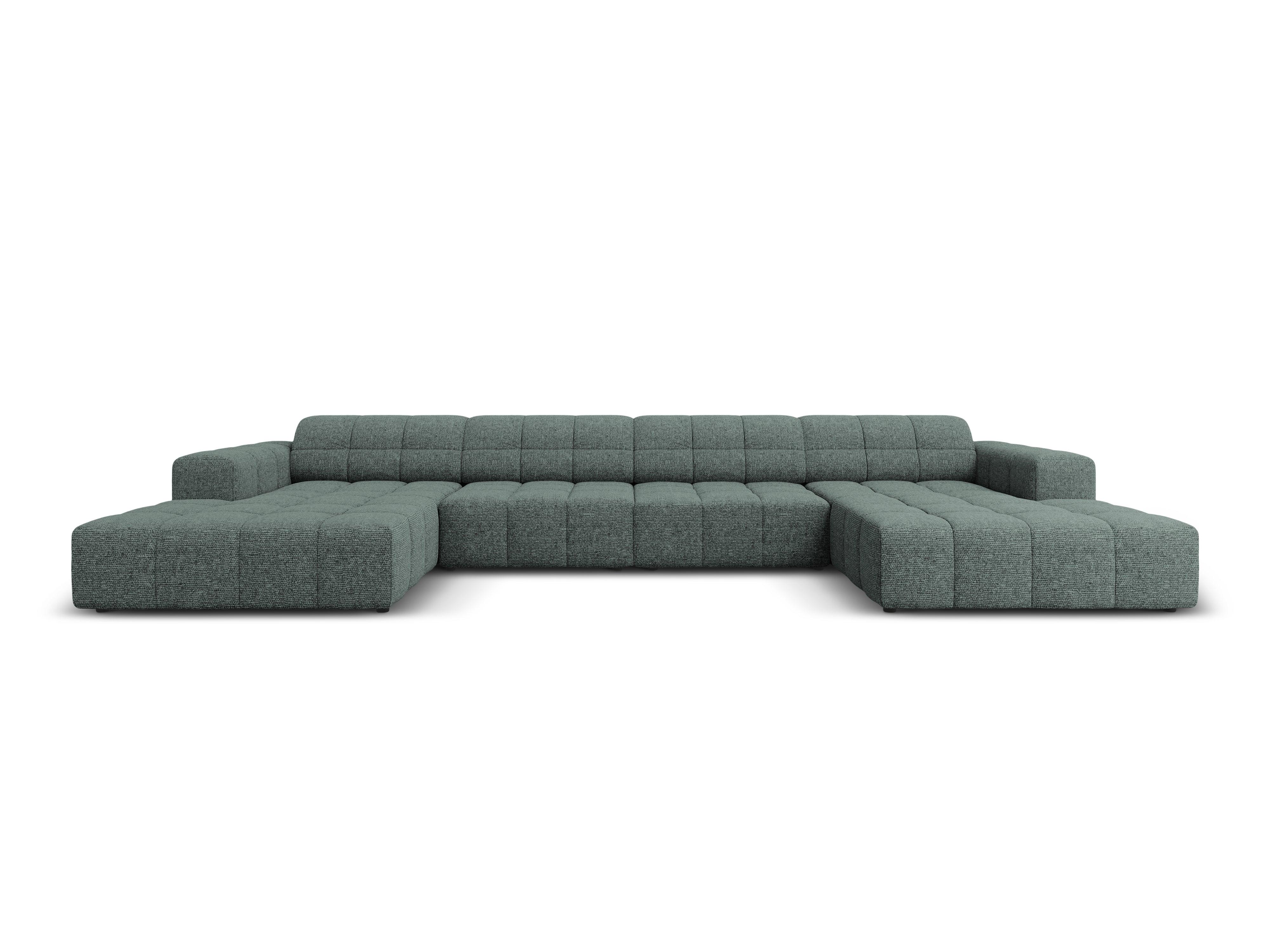 Sofa panoramiczna 6-osobowa CHICAGO petrol szenil – Cosmopolitan Design