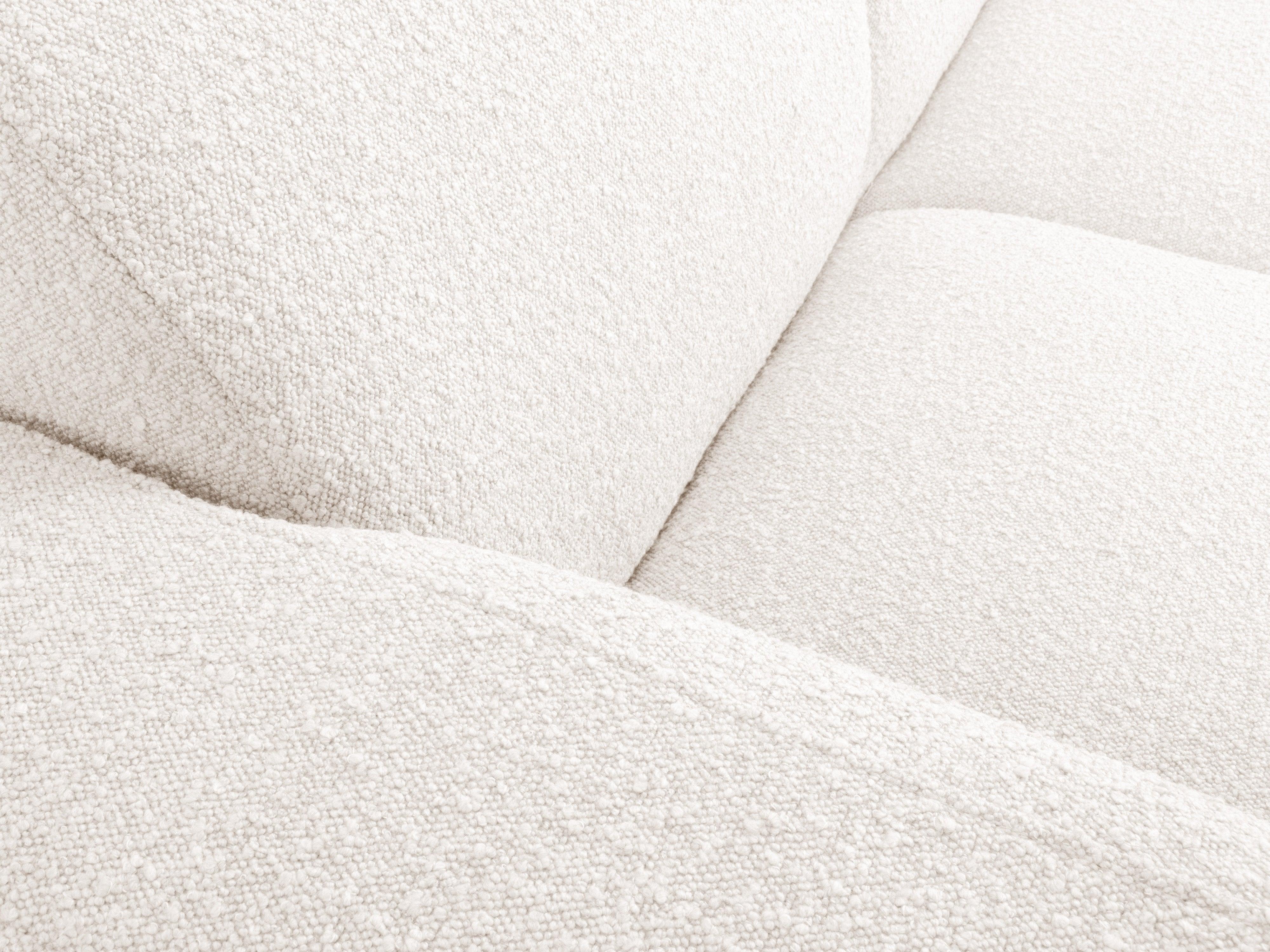 Sofa w tkaninie boucle 2-osobowa LOLA biały – aksamit
