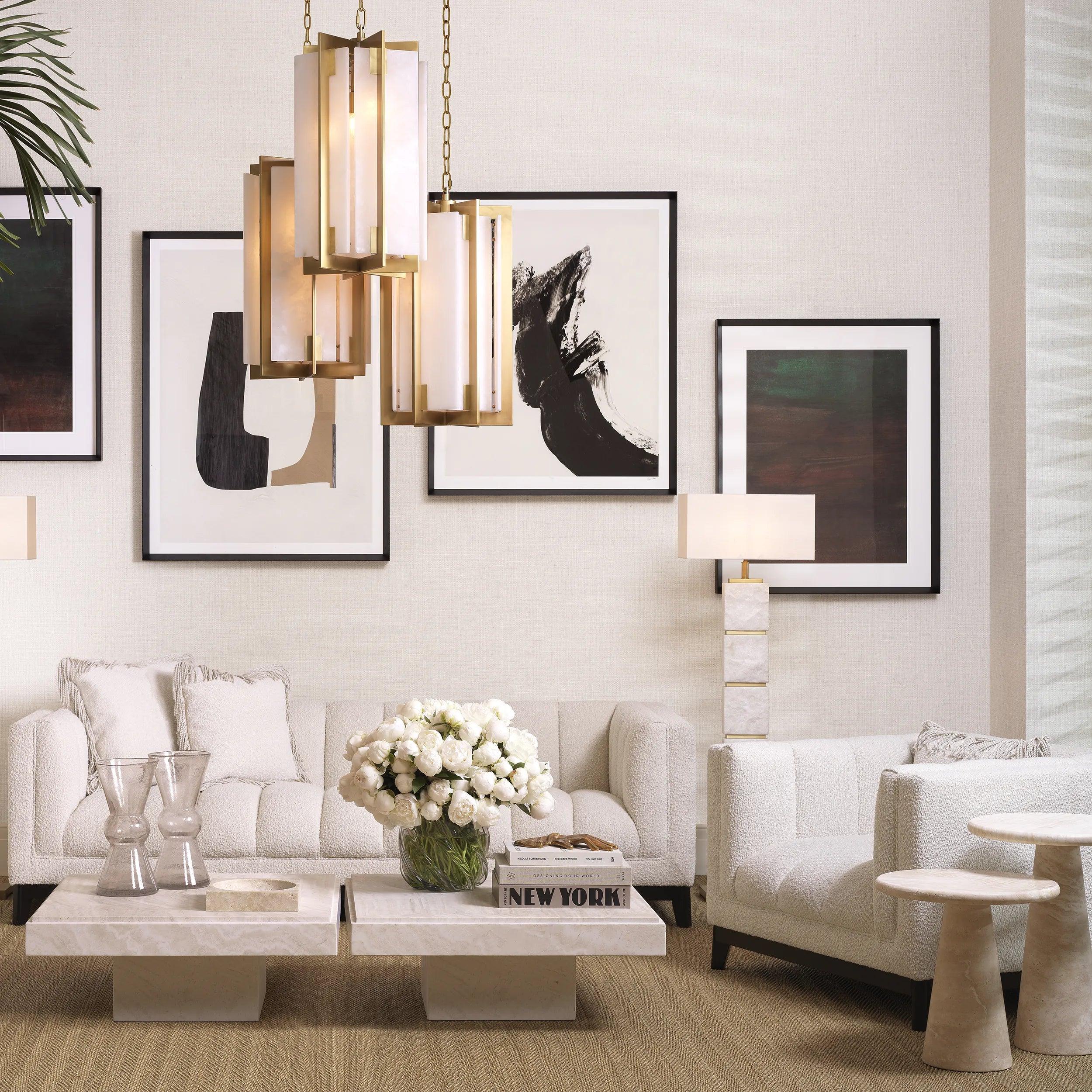 Sofa w tkaninie boucle DITMAR kremowy Eichholtz    Eye on Design