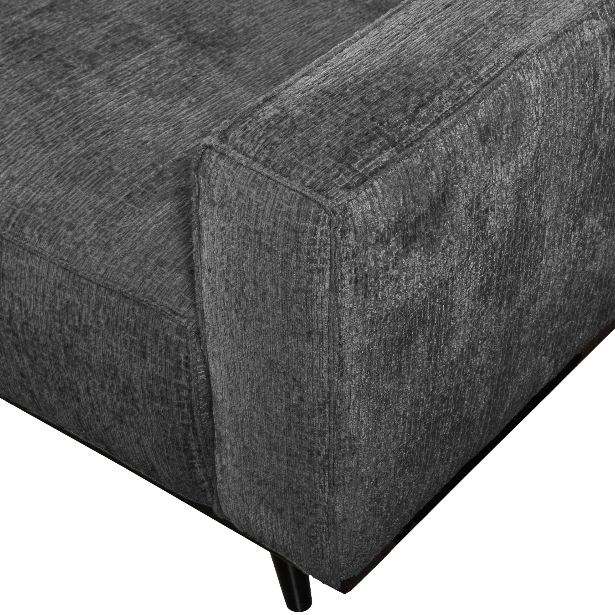 Sofa welurowa 4-osobowa STATEMENT STRUCTURE ciemnoszary – aksamit