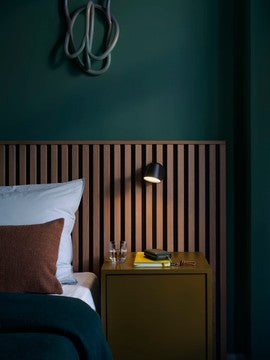 Verstelbare wandlamp TIP zwart