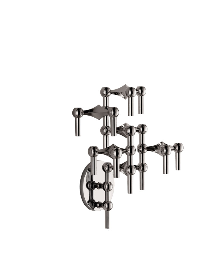 Wandleuchter STOFF NAGEL schwarz chrom