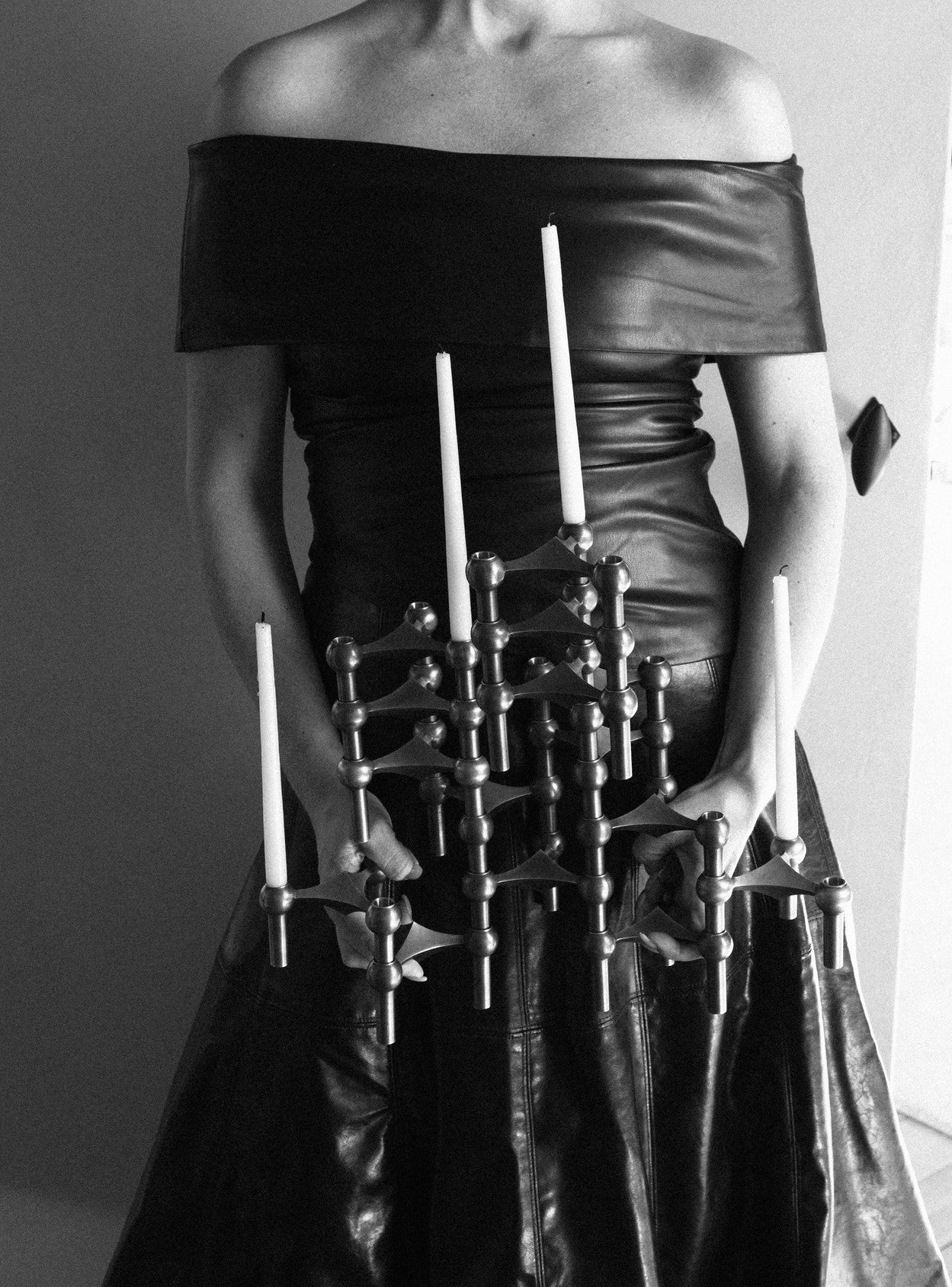 STOFF NAGEL Candle Holder Brushed Brass