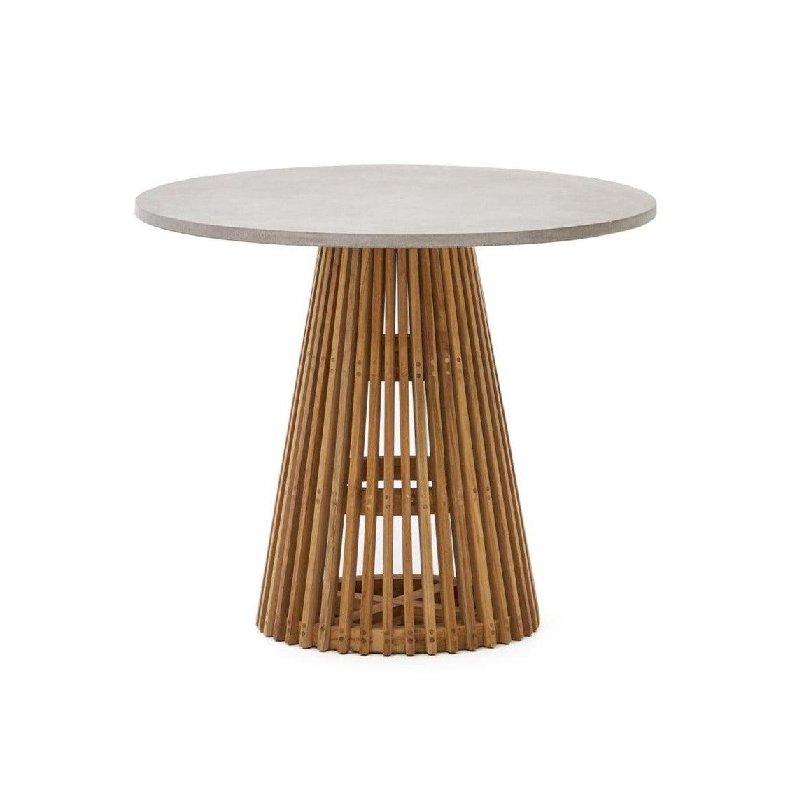 Stół ogrodowy ALCAUFAR szary cement La Forma 90 cm   Eye on Design