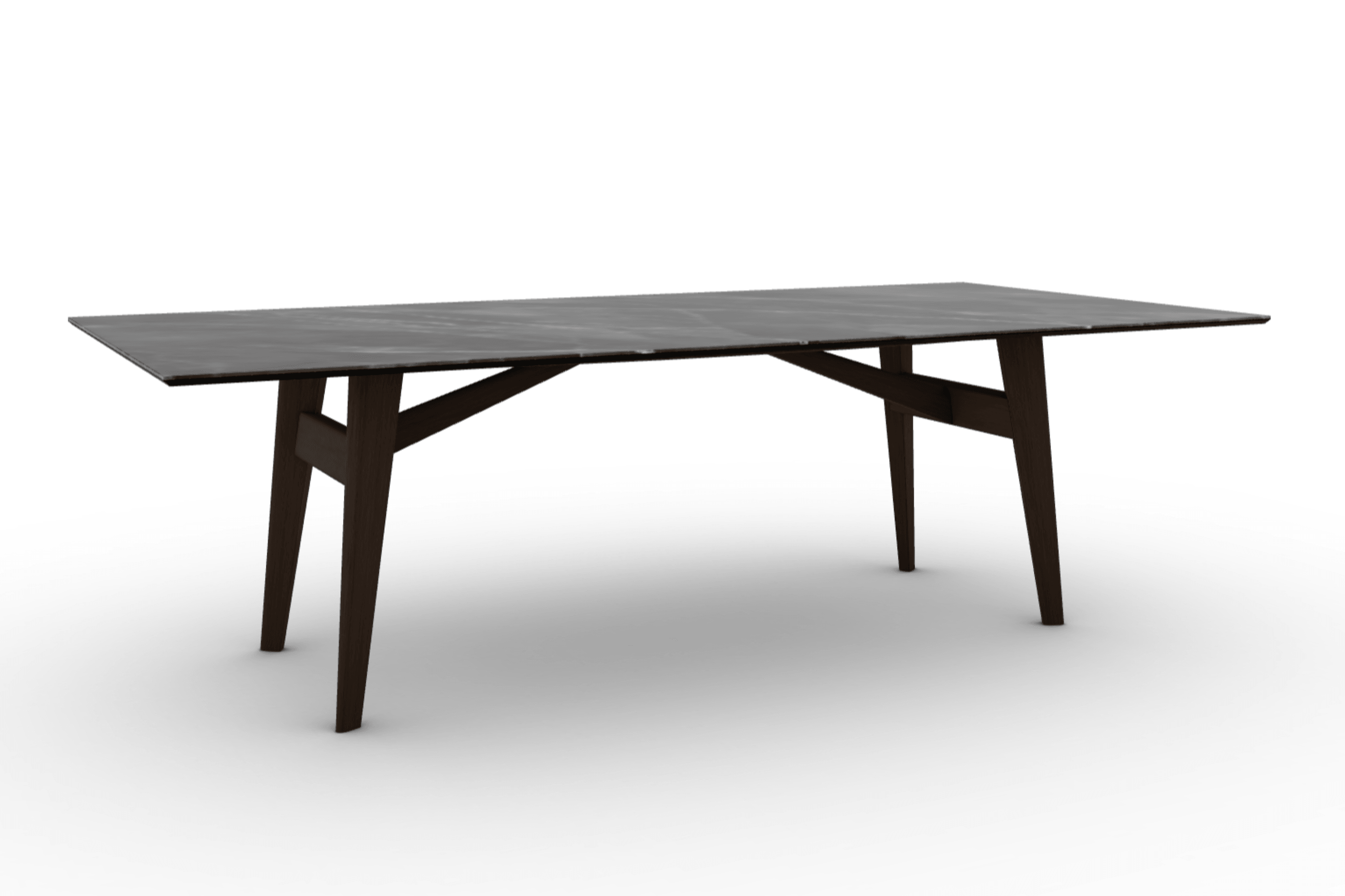 Stół prostokątny ABREY antracytowy marmur, marka Calligaris