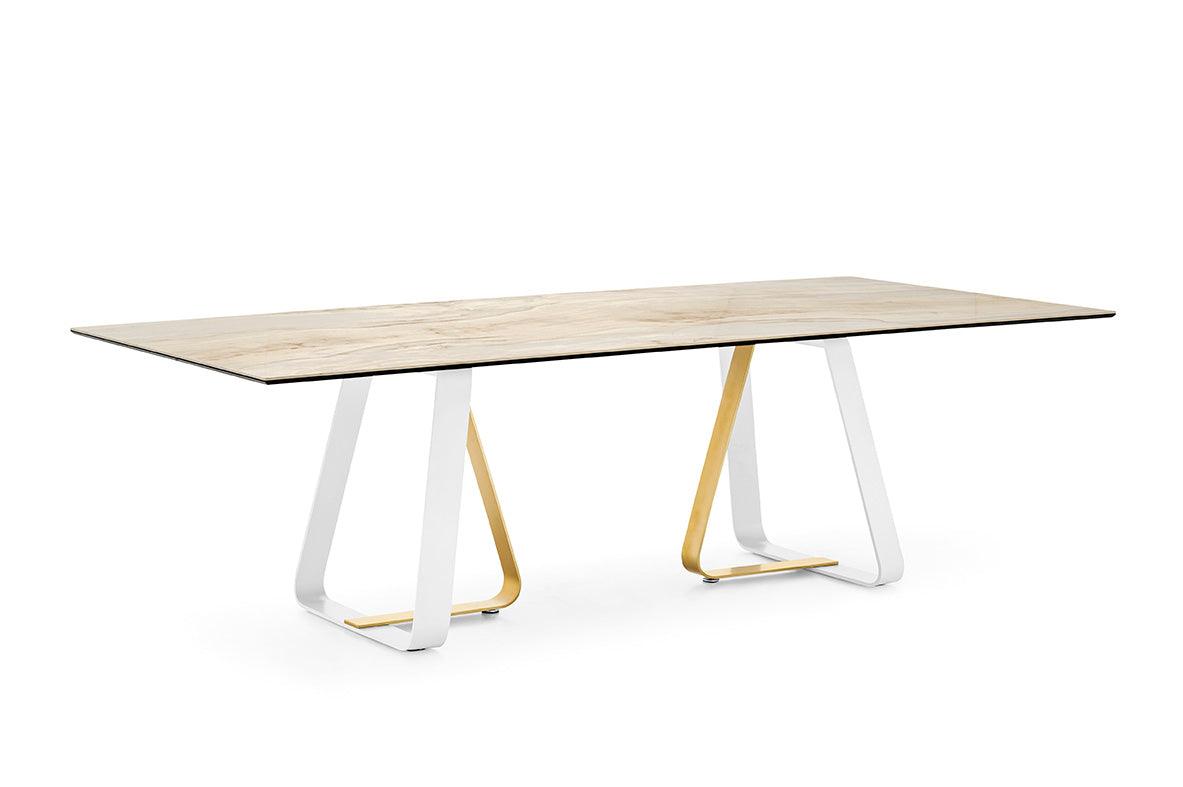 Stół prostokątny SUNSHINE piaskowy marmur Calligaris    Eye on Design