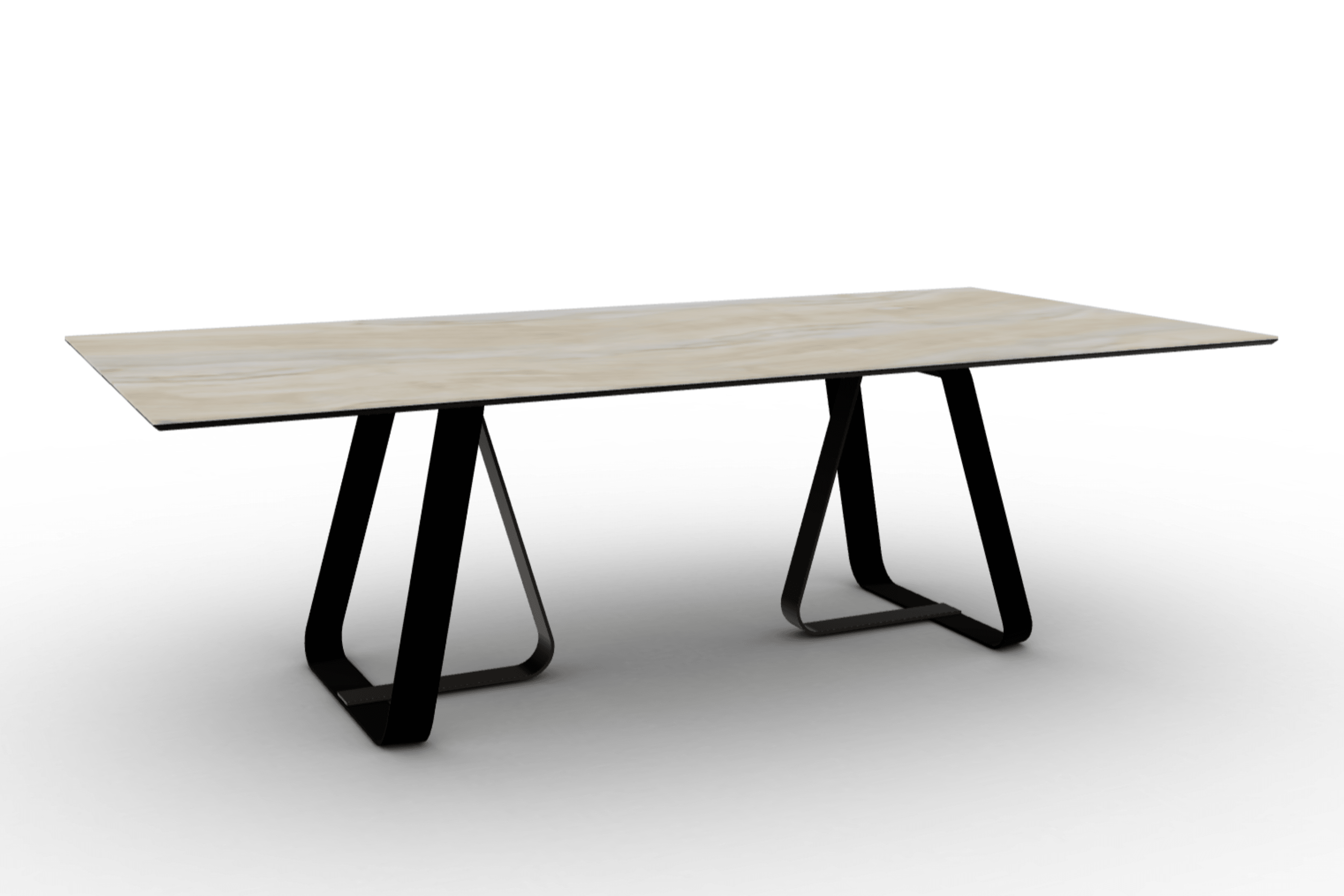 Stół prostokątny SUNSHINE piaskowy marmur, marka Calligaris