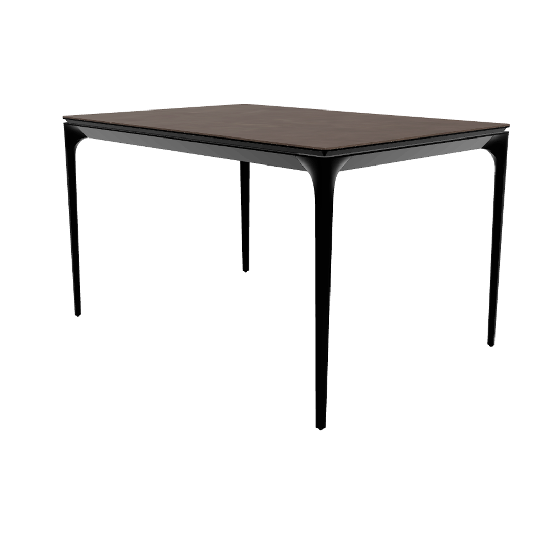 Uittrekbare tafel SILHOUETTE bruine keramiek