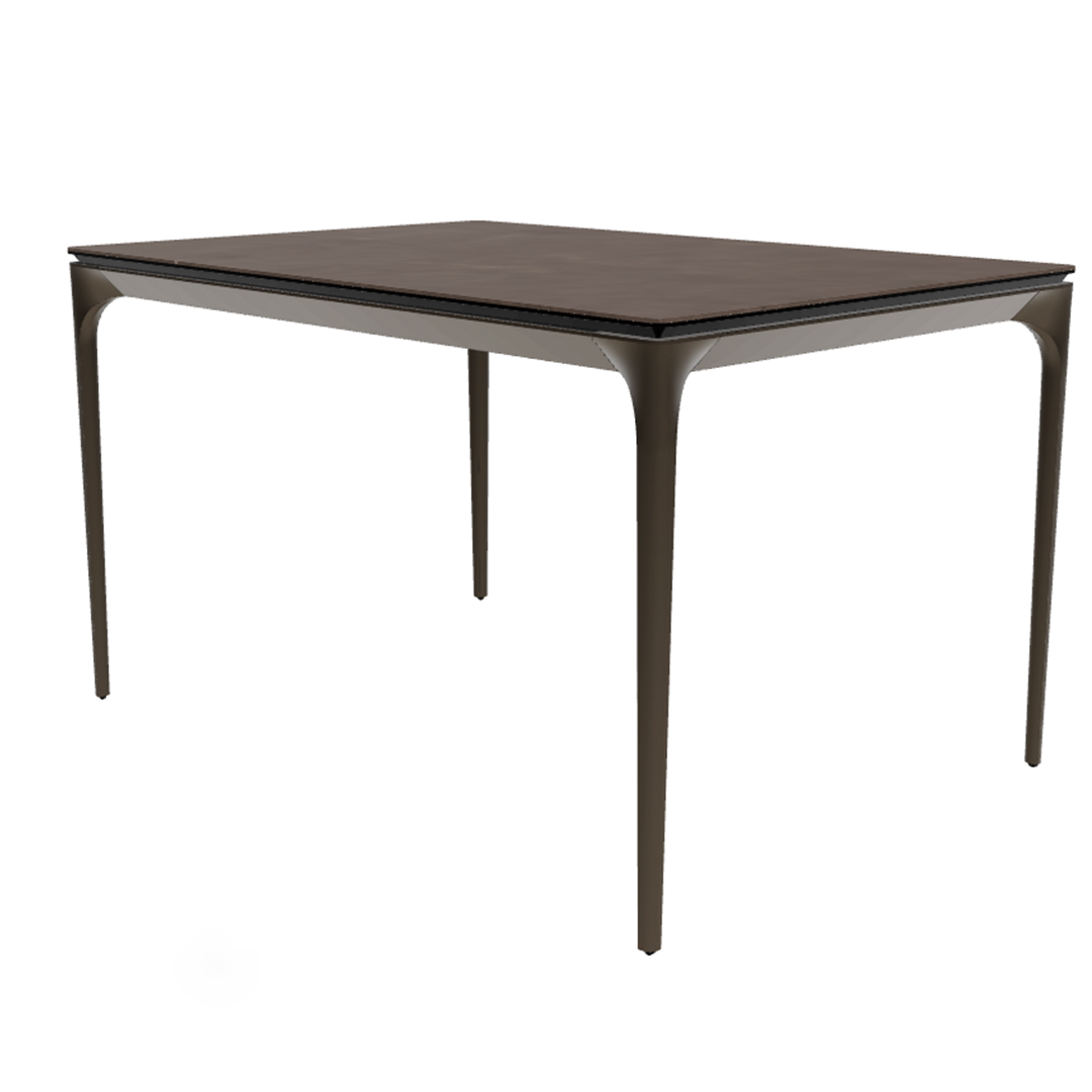 Uittrekbare tafel SILHOUETTE bruine keramiek