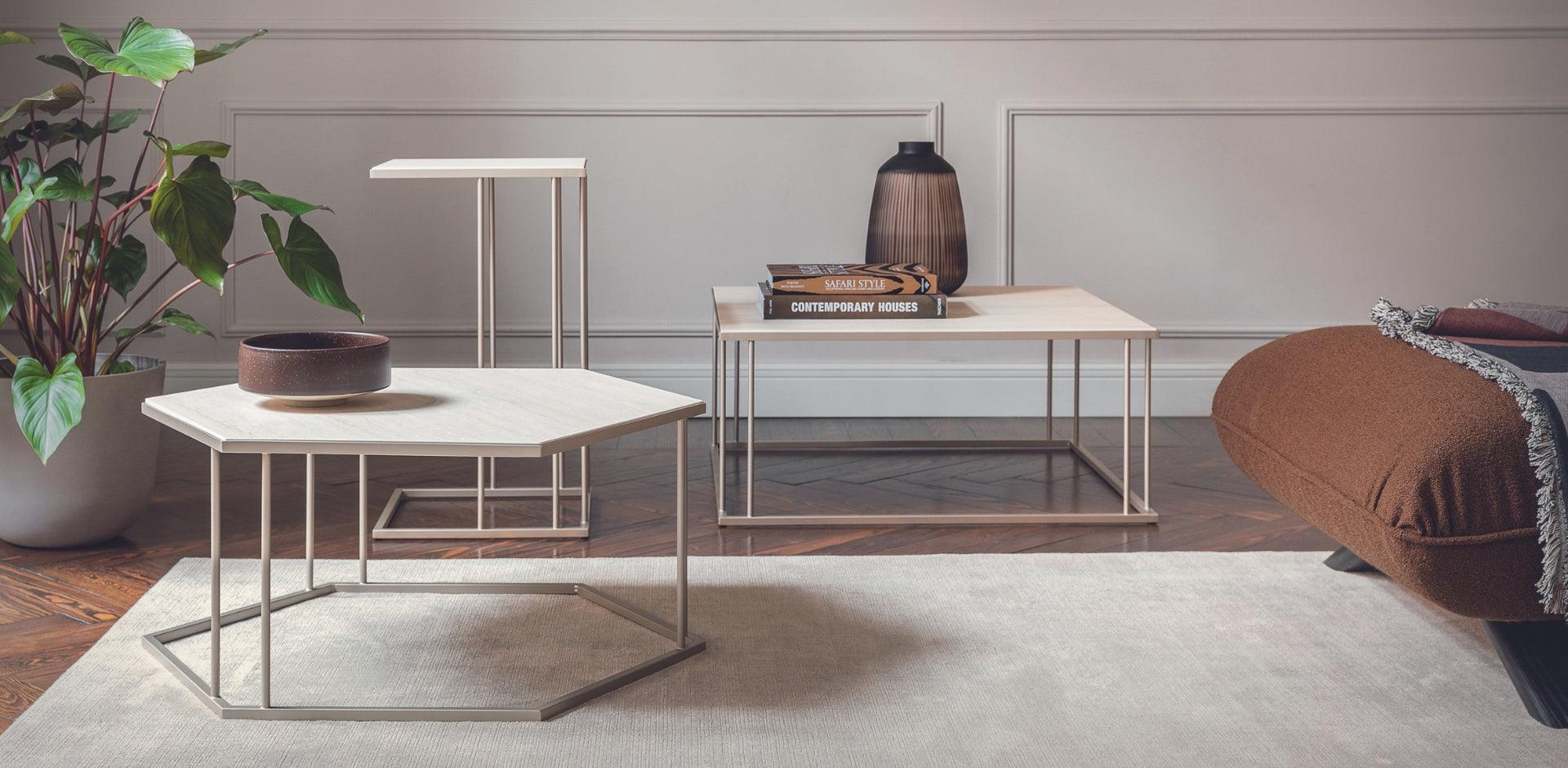 Stolik boczny RENEE czarny marmur do salonu – Calligaris