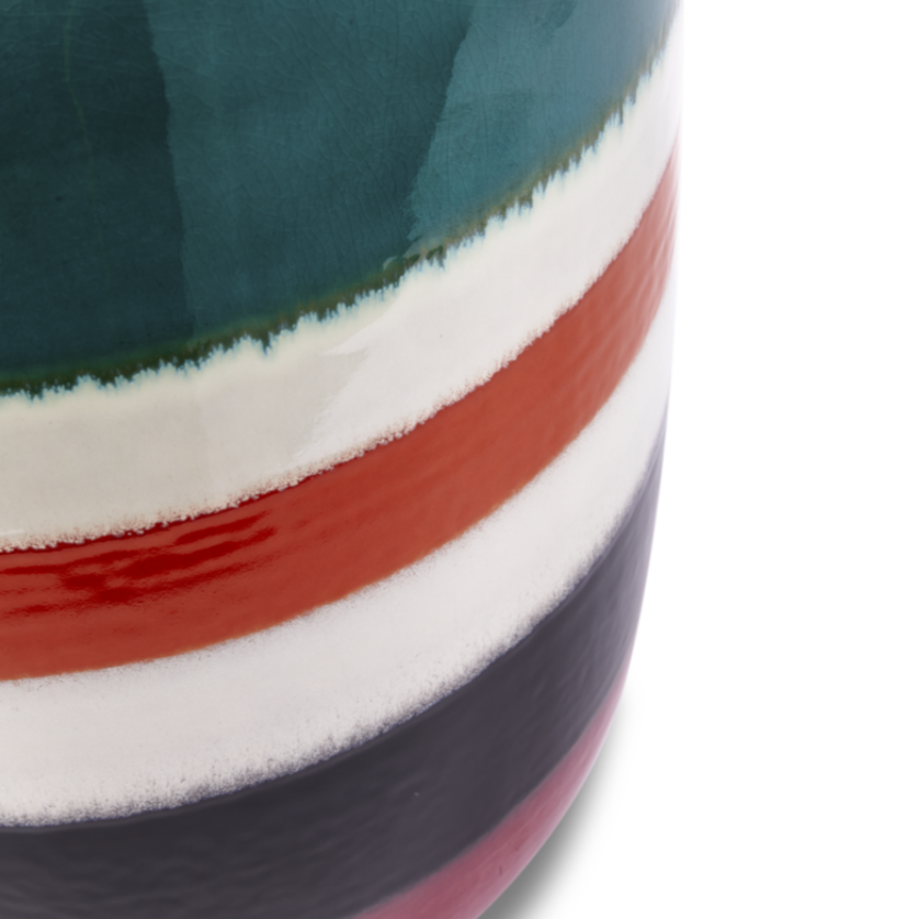 STRIPED PILL Side Table colorful ceramic