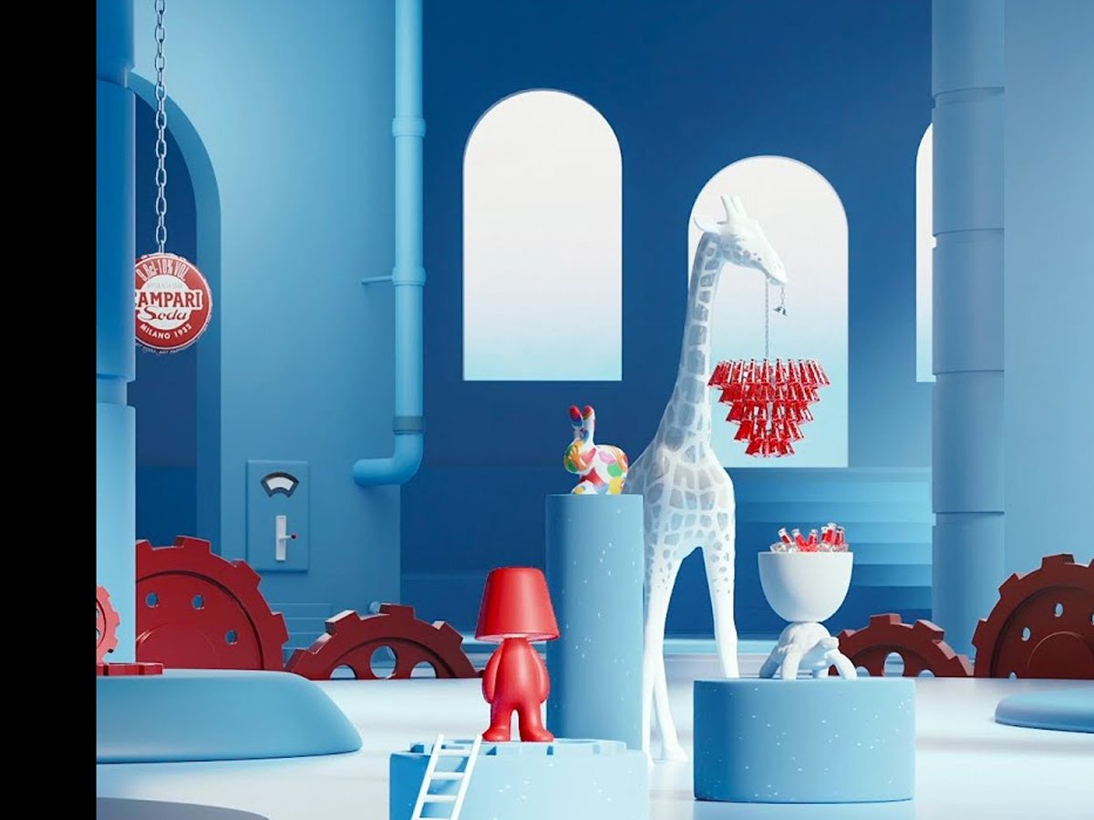 Tragbare Lampe SWEET BROTHERS TOM - CAMPARI rot