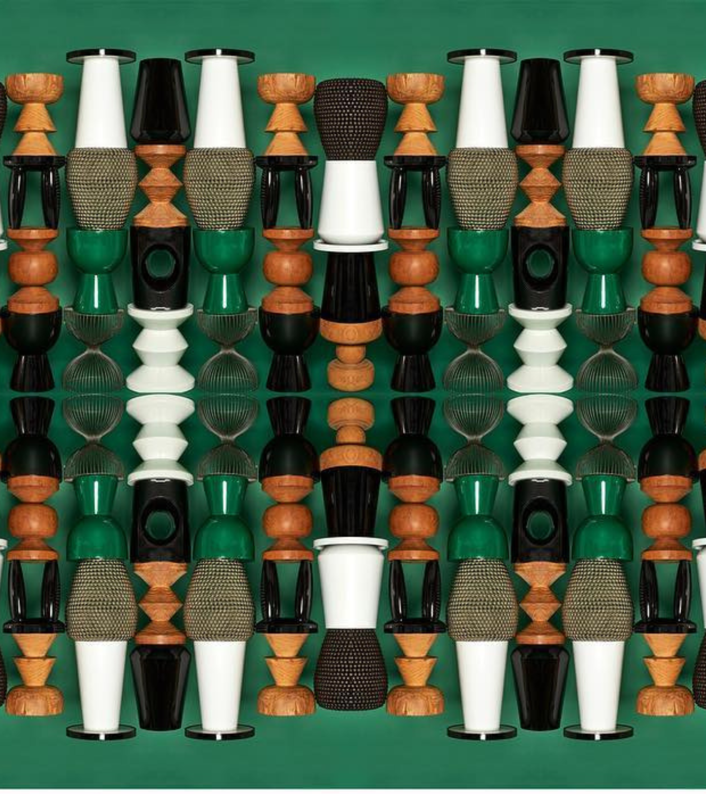 Buitenkruk ZIG ZAG MATT wit