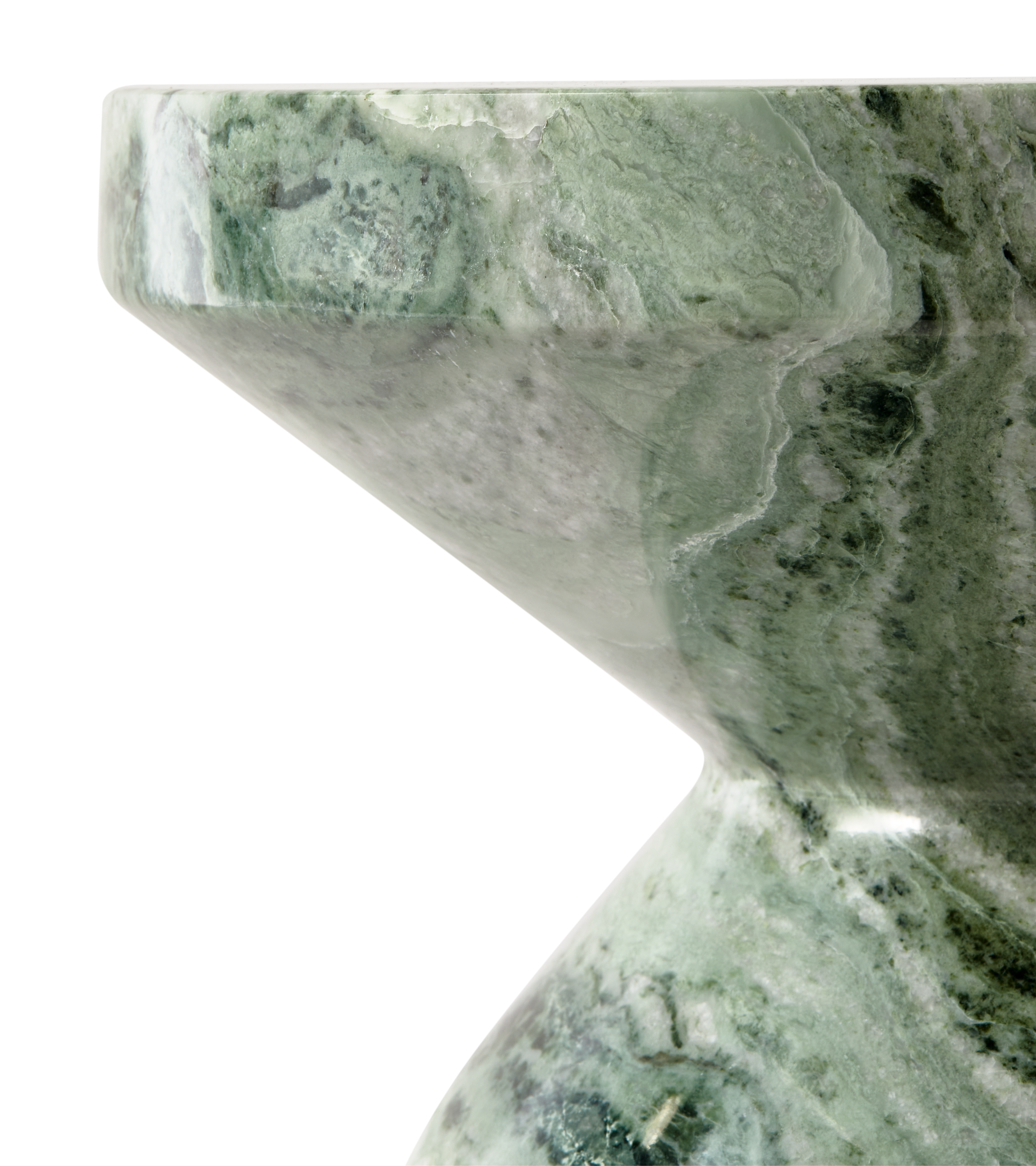 ZIG ZAG kruk donkergroen marmer