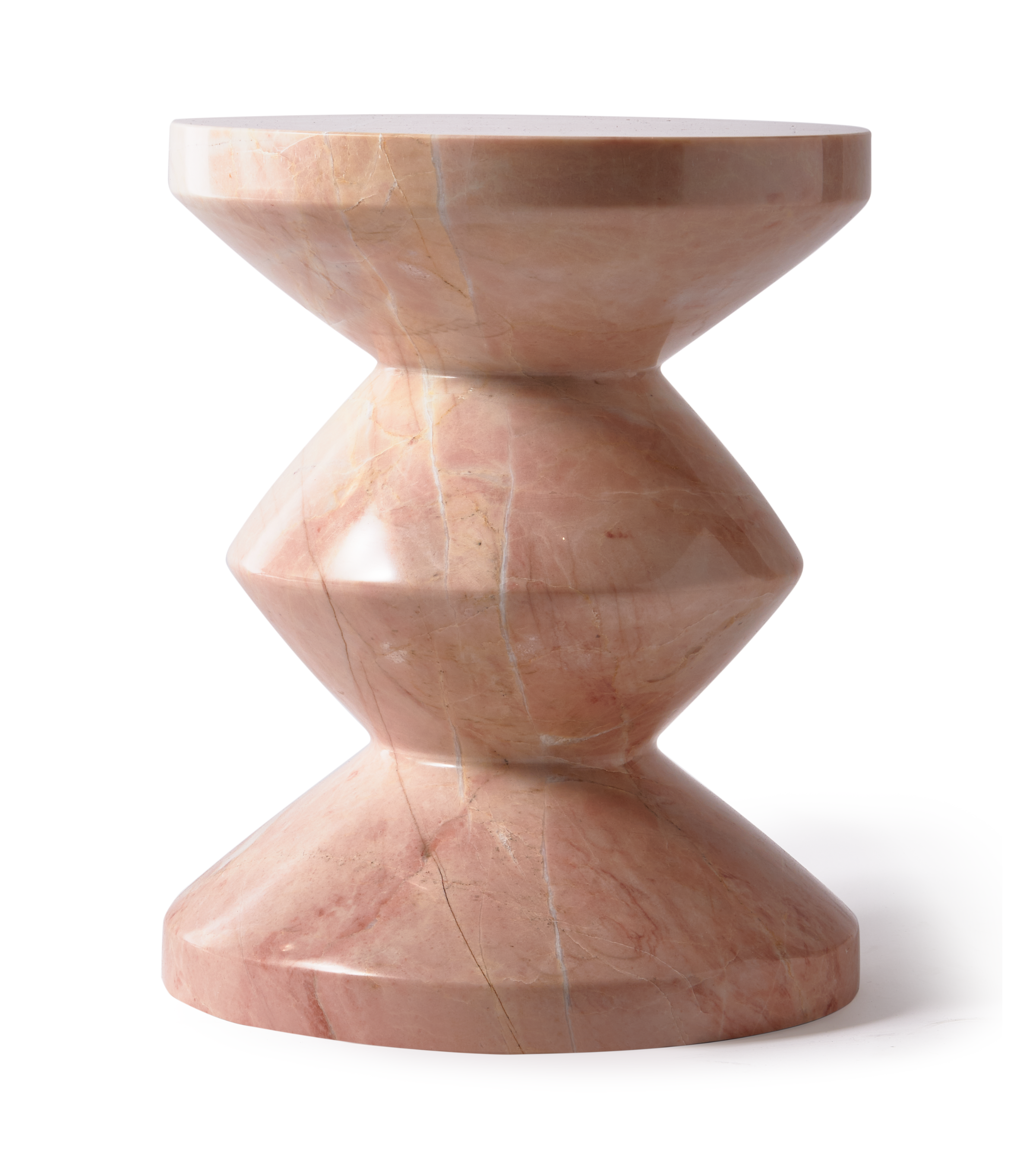 ZIG ZAG kruk lichtroze marmer