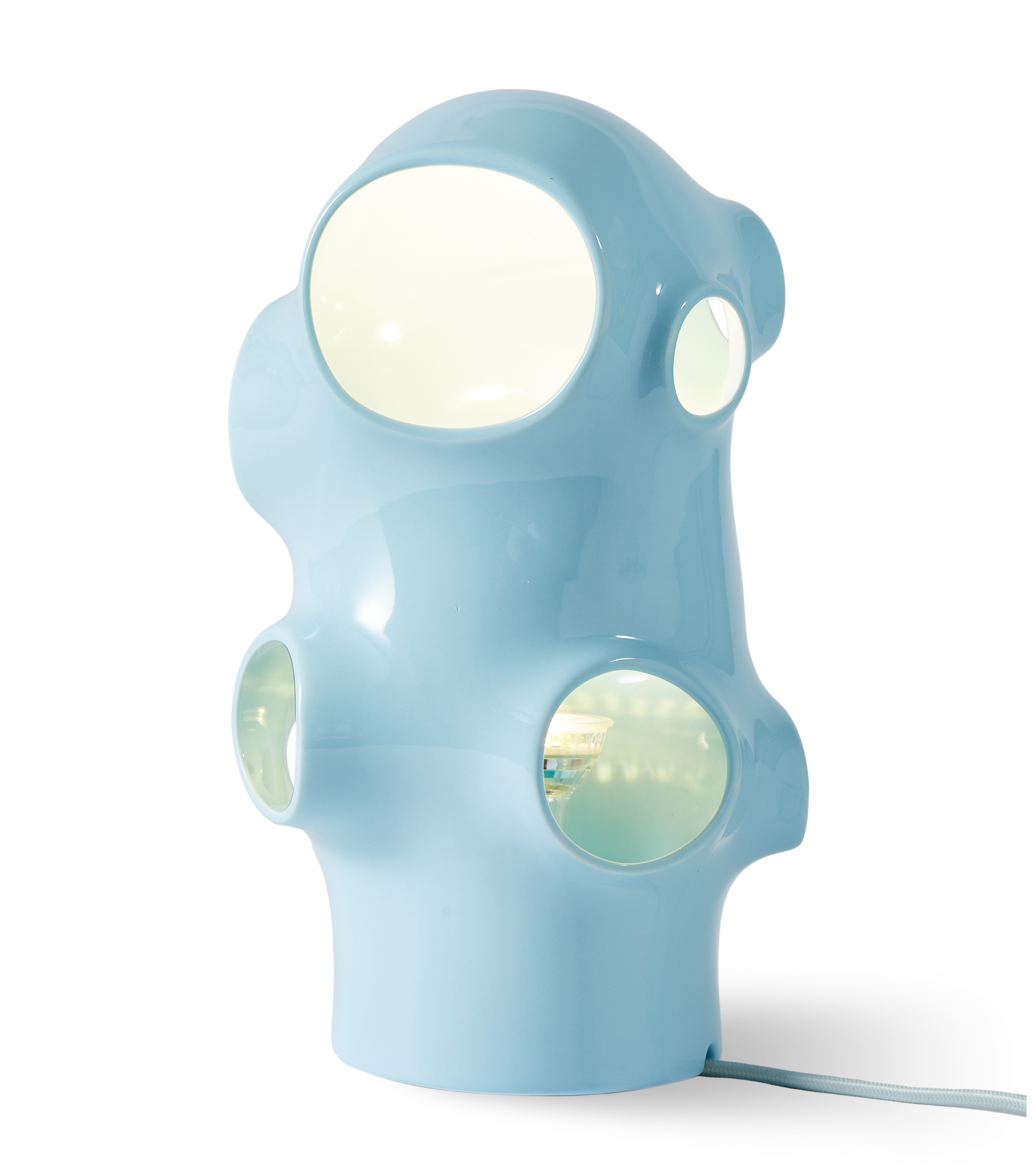 Tafellamp BULLE lichtblauw