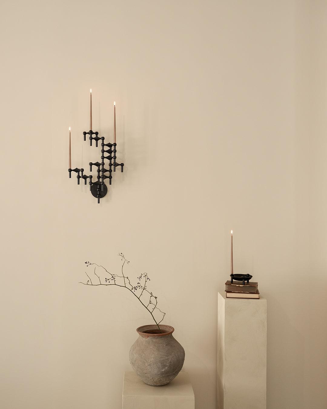 Świecznik ścienny STOFF NAGEL czarny Stoff Nagel    Eye on Design
