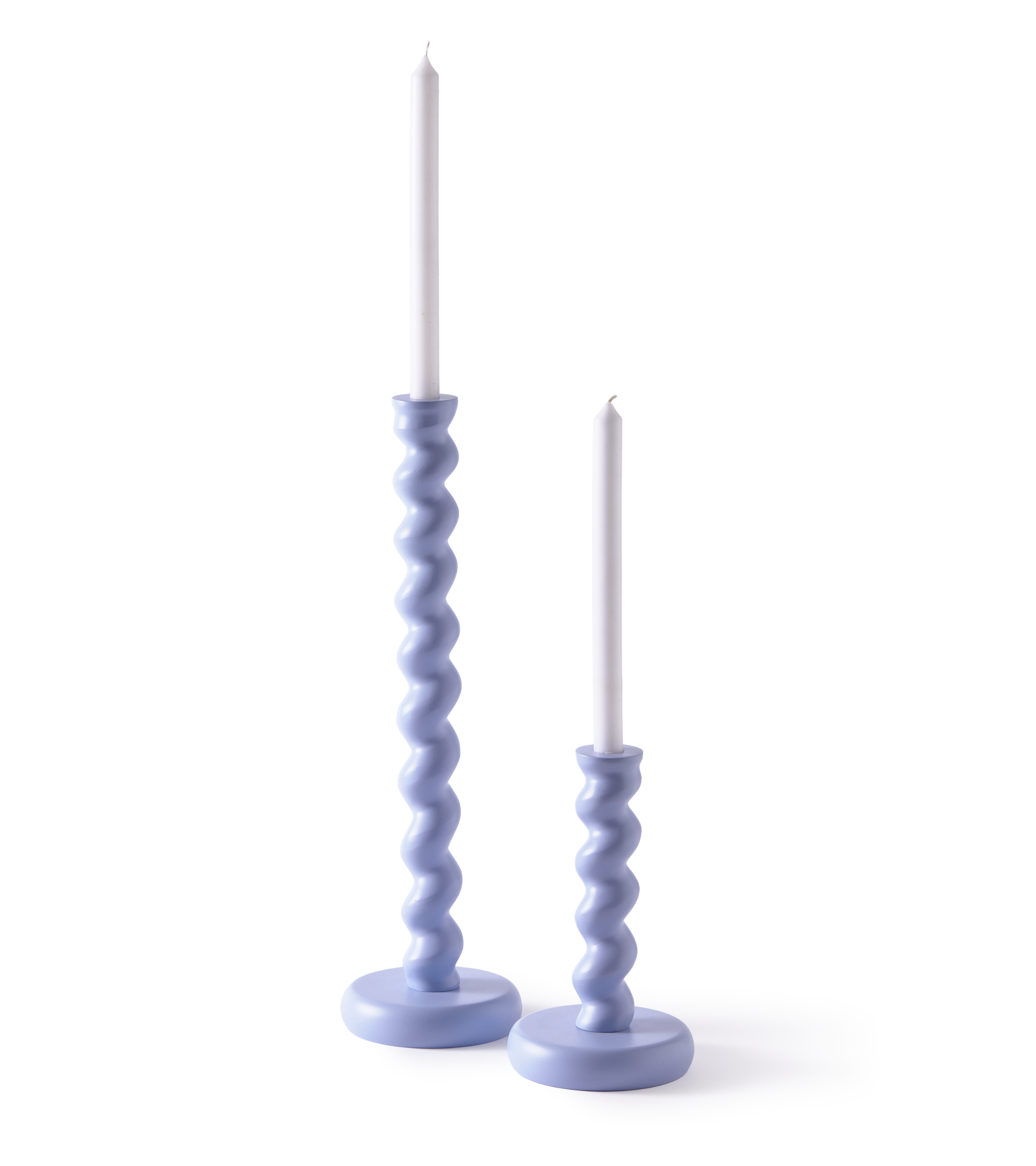 Kaarsenhouder TWISTER lichtblauw