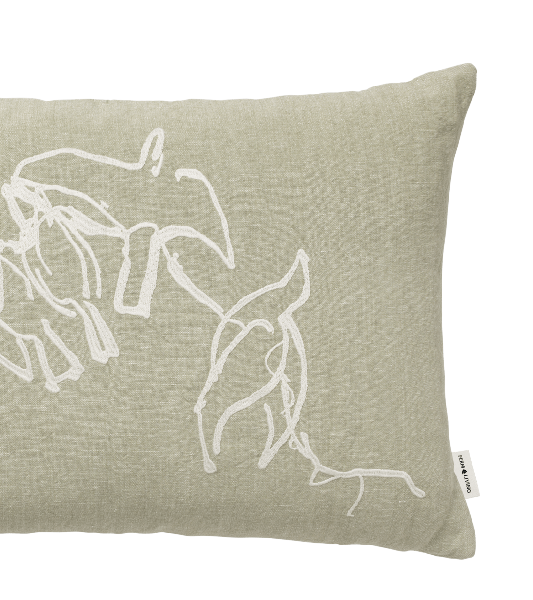 Decoratieve kussen VUELO lichtgroen met wit