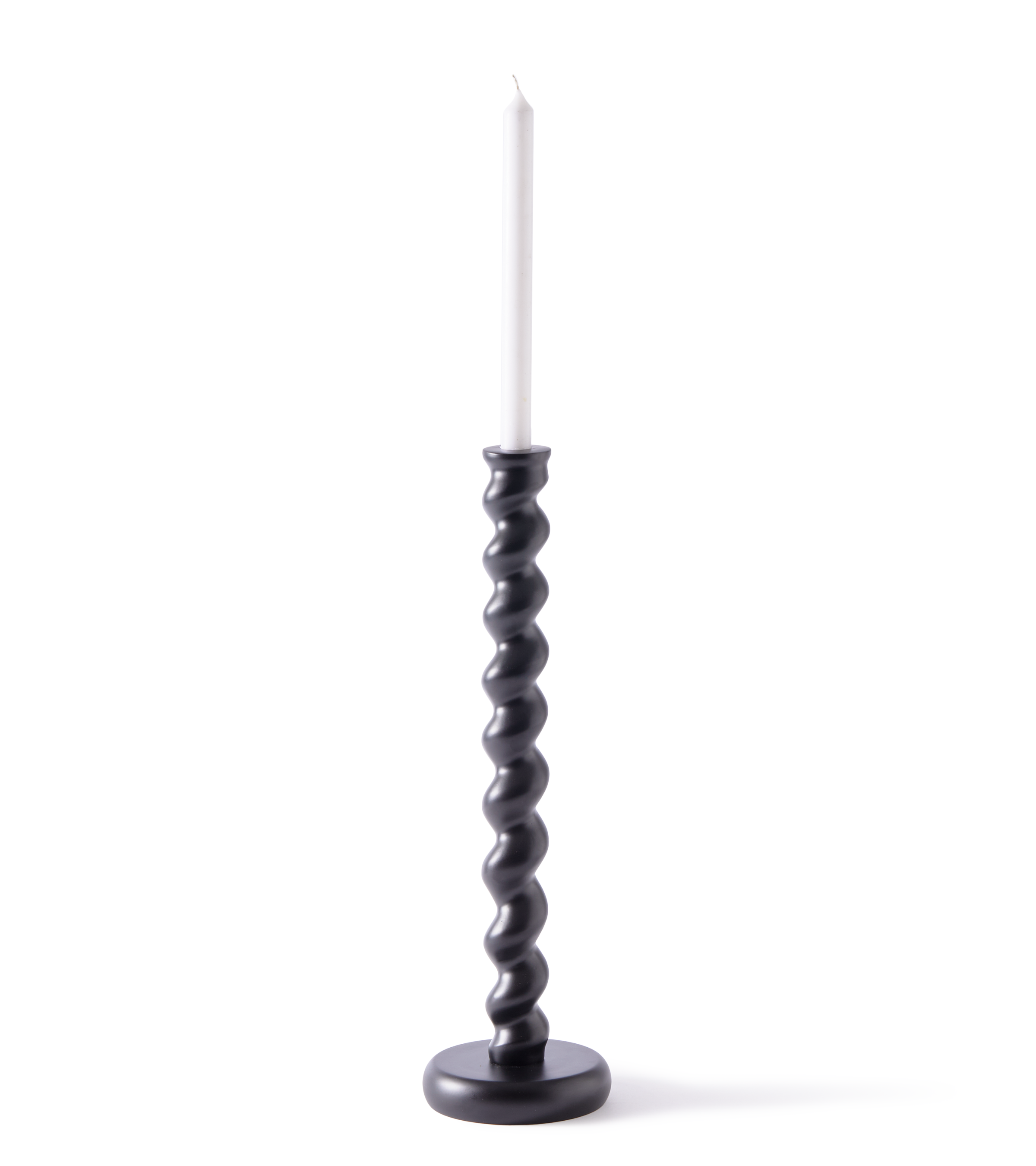 TWISTER Kerzenständer schwarz