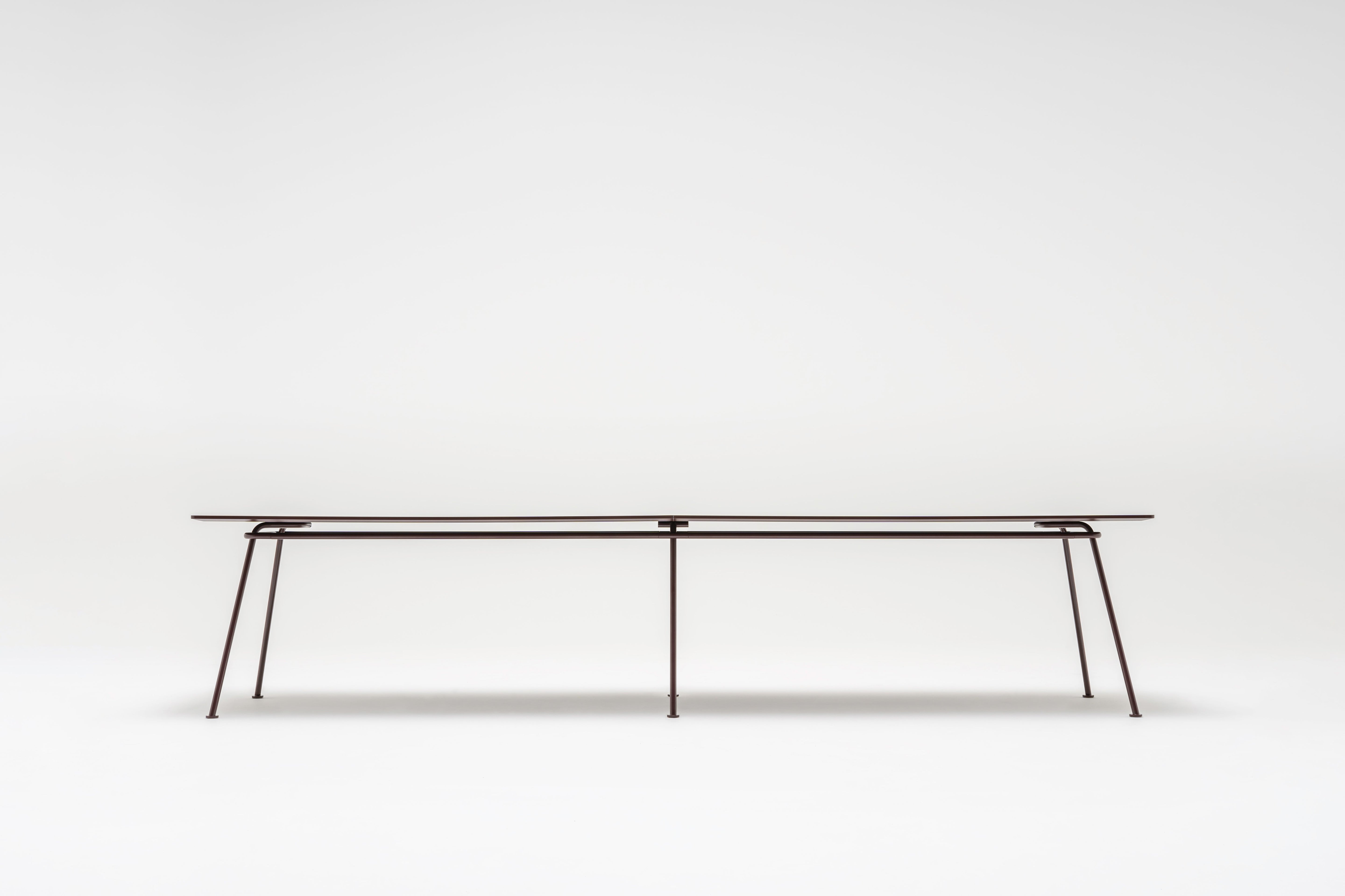 Stół NEW SCHOOL BENCH metalowa podstawa do jadalni – .mdd