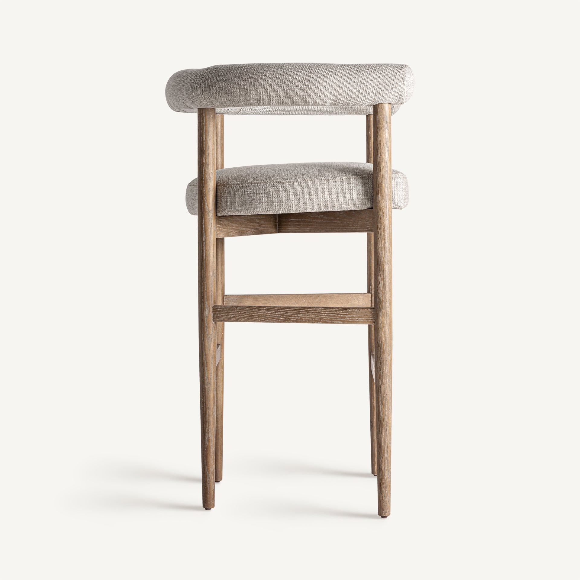 Barstuhl LAZINS beige mit Eschenbasis