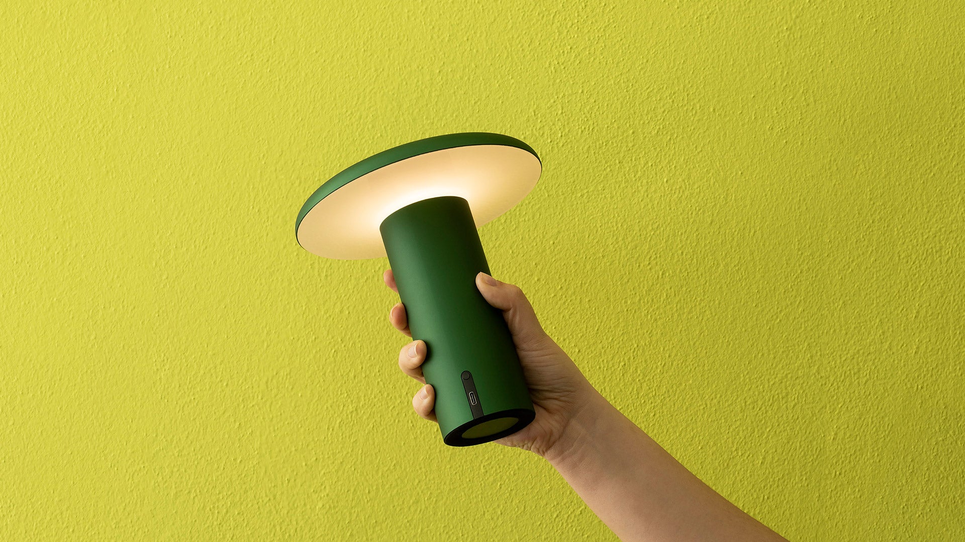 Draagbare lamp TAKKU geanodiseerd groen