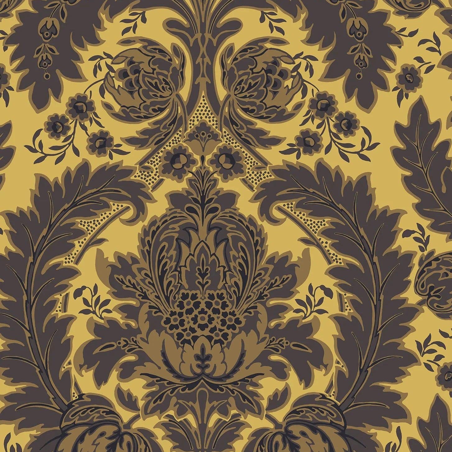 Tapeta ALBEMARLE - Coleridge brąz na ochrze Cole & Son    Eye on Design