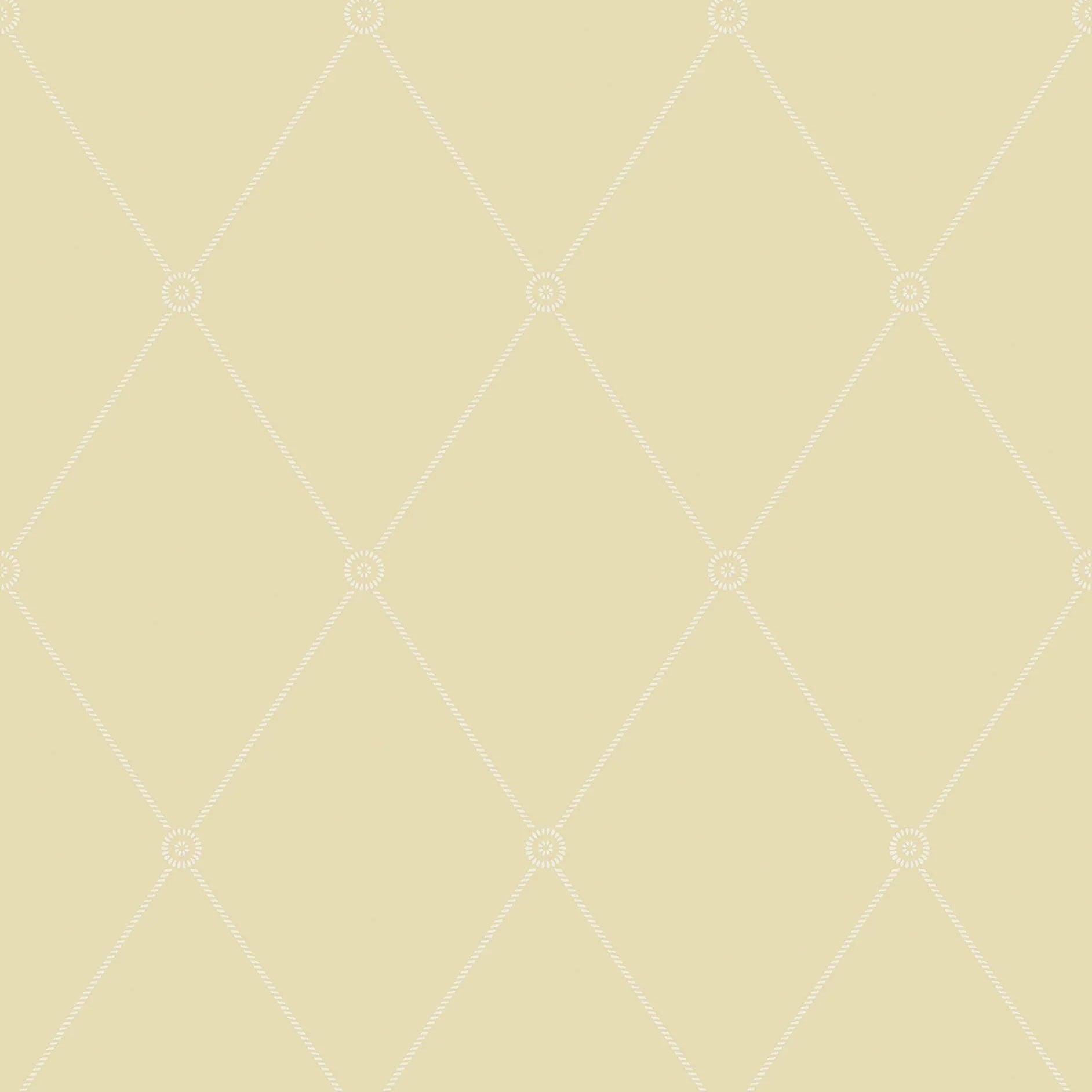 Tapeta ARCHIVE ANTHOLOGY - Large Georgian Rope Trellis cytrynowy Cole & Son    Eye on Design