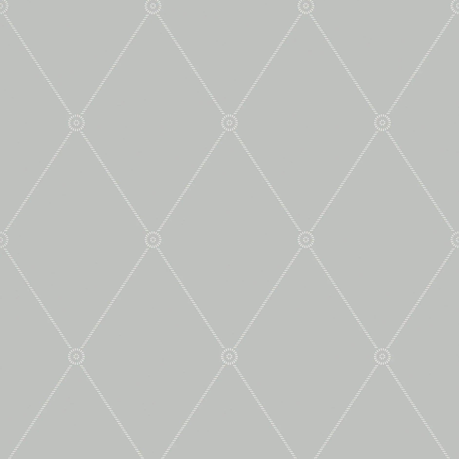 Tapeta ARCHIVE ANTHOLOGY - Large Georgian Rope Trellis szary Cole & Son    Eye on Design