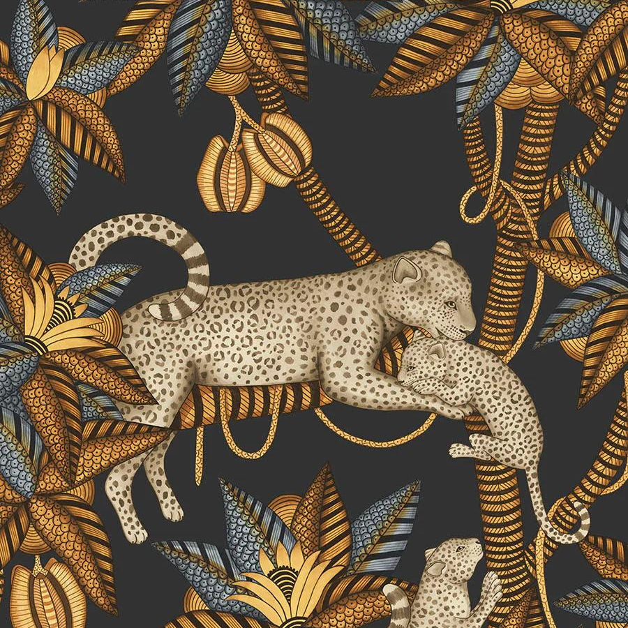 Tapeta ARDMORE JABULA - Satara terakota na czarnym Cole & Son    Eye on Design