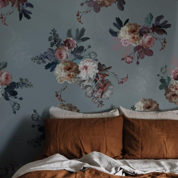 Tapeta Blush Garden Blue Wallcolors    Eye on Design