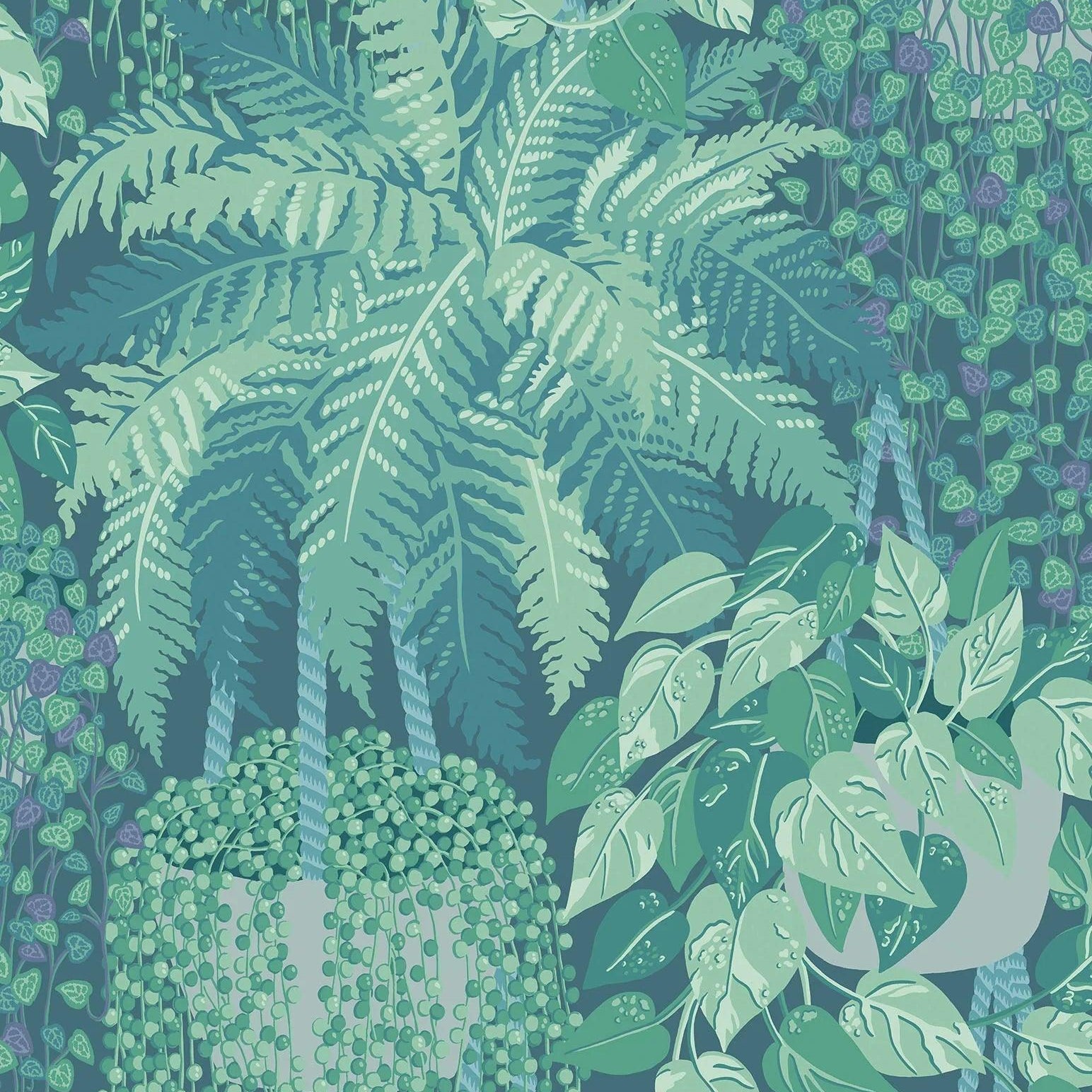 Tapeta BOTANICAL BOTANICA - Fern turkus Cole & Son    Eye on Design