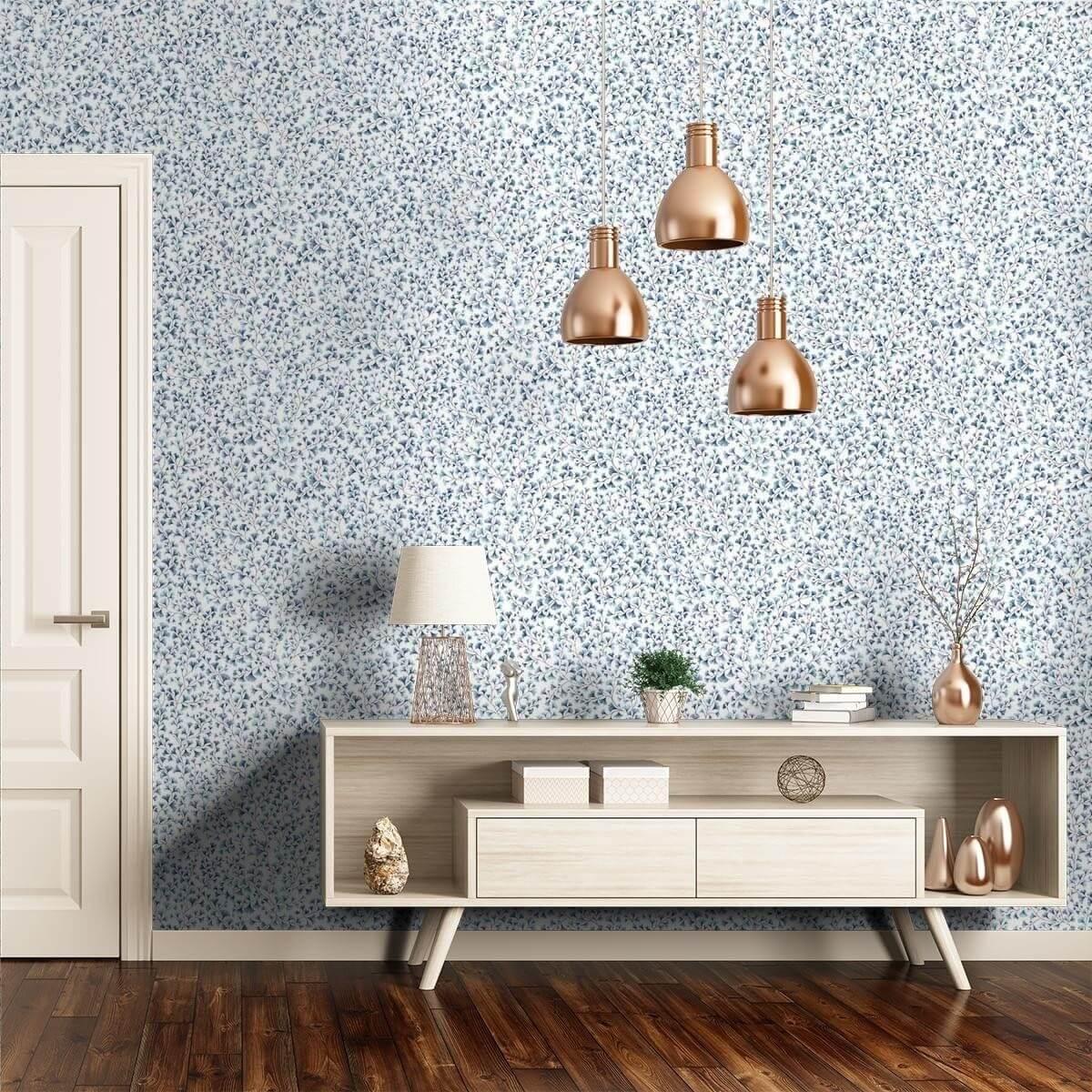 Tapeta z motywem roślinnym liści BOTANICAL BOTANICA - Maidenhair róż na ścianę – Cole & Son