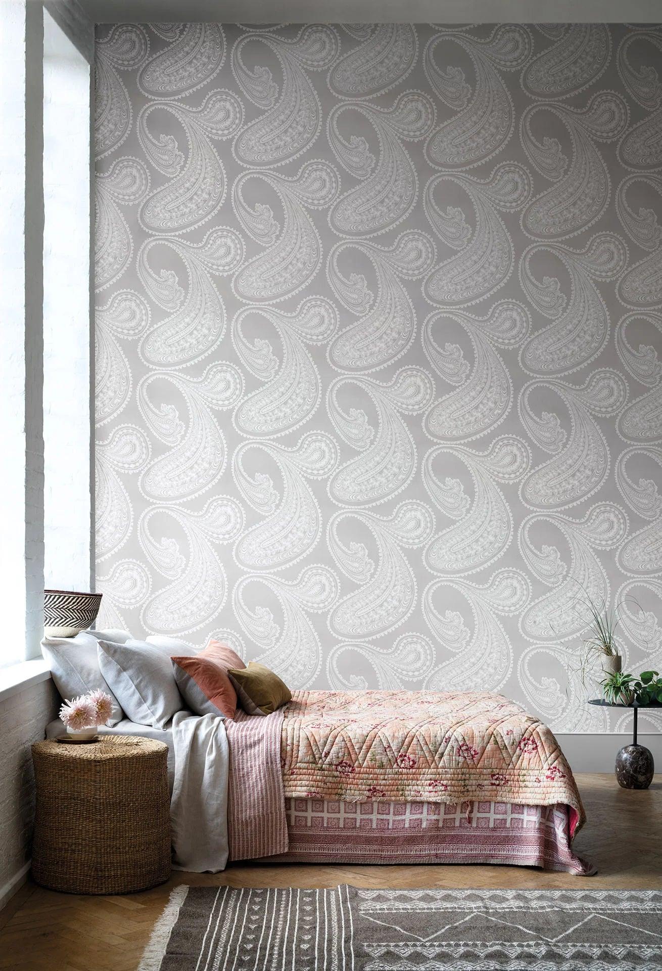 Behang met abstract patroon CONTEMPORARY COLLECTION - Rajapur blauw