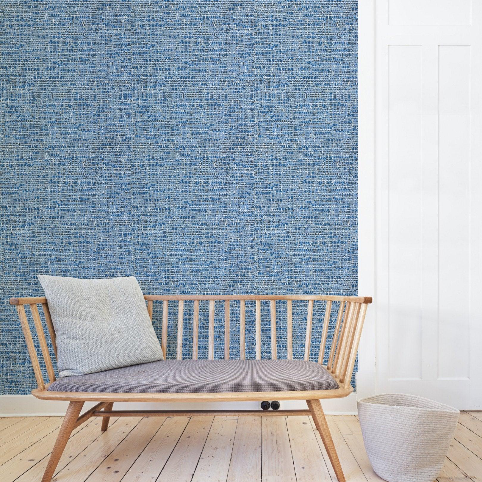 Behang met abstract patroon dat tweedstof imiteert FOUNDATION - Pareltweed