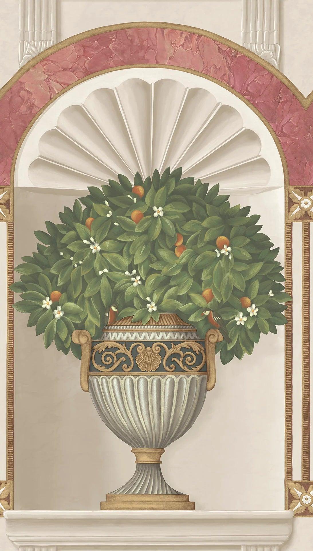 Wallpaper with a plant motif HRP GREAT MASTERS - Royal Jardiniere green with cream
