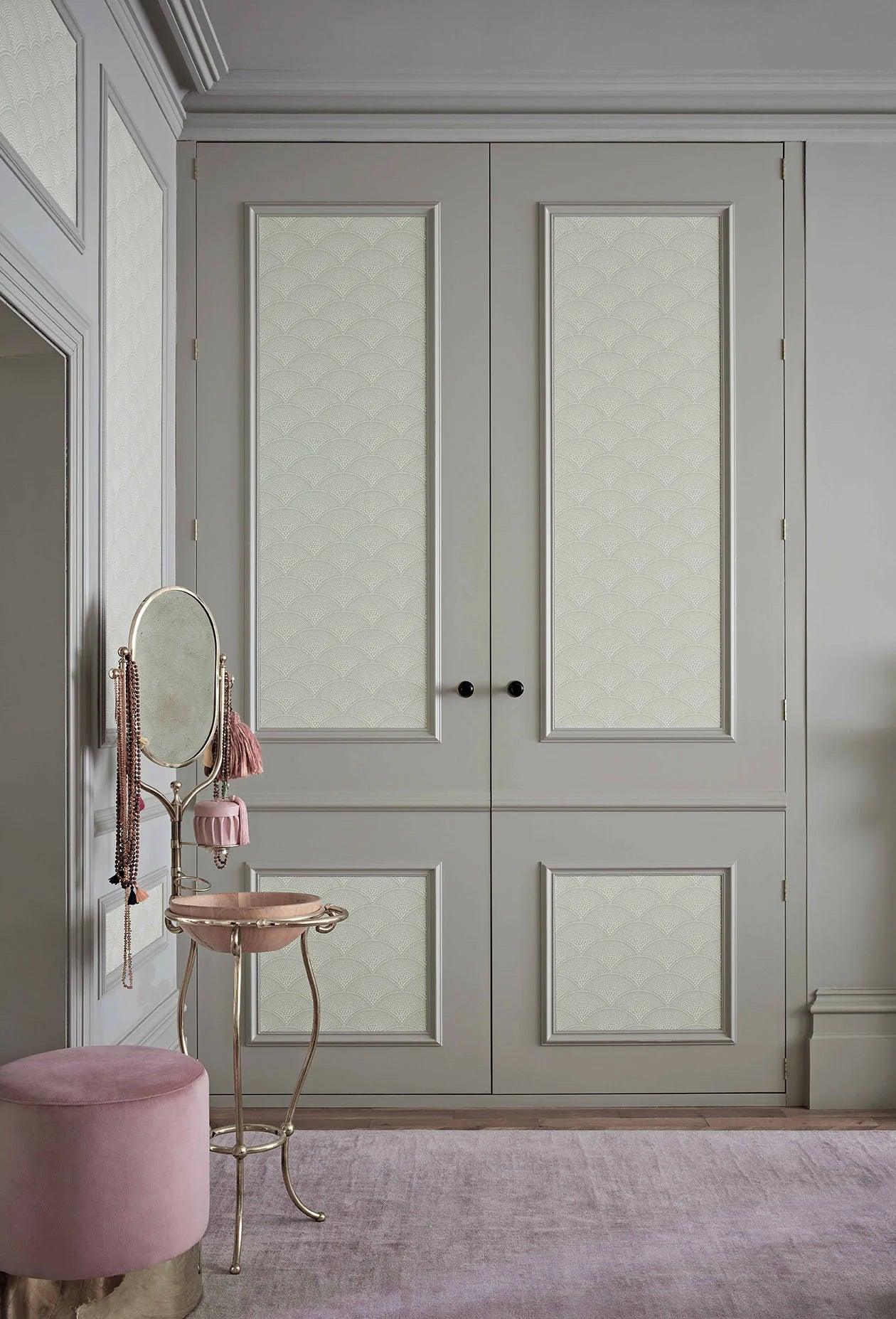 Beige art deco ICONS - Veer Fan met geometrisch patroon