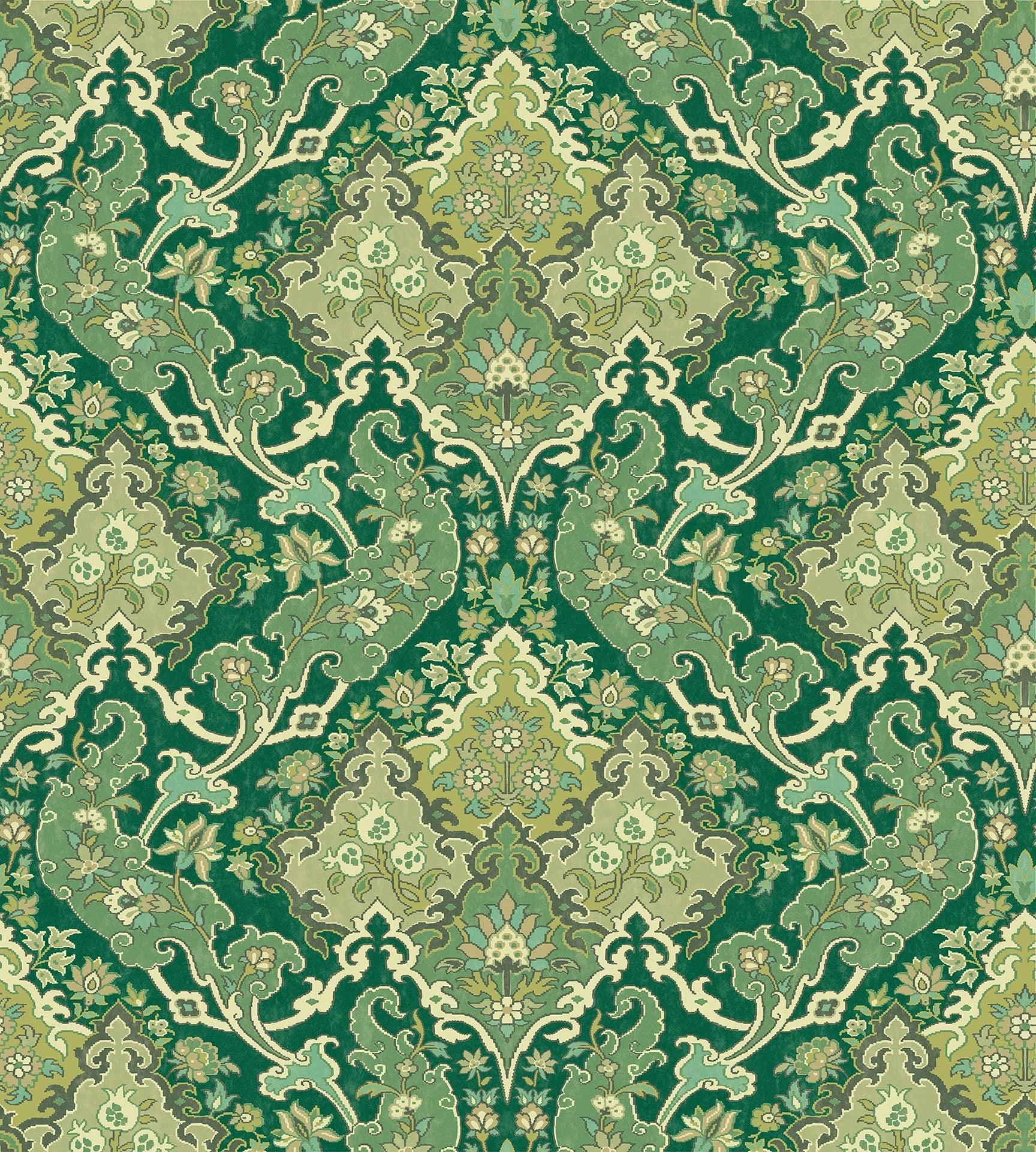Tapeta MARIINSKY DAMASK - Pushkin zielony Cole & Son    Eye on Design