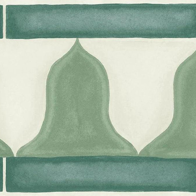 Tapeta MARTYN LAWRENCE BULLARD - Zellige Border zielony Cole & Son    Eye on Design