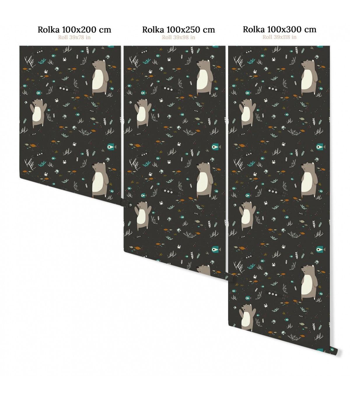 Tapeta UNDERWATER BEAR BLACK Wallcolors    Eye on Design