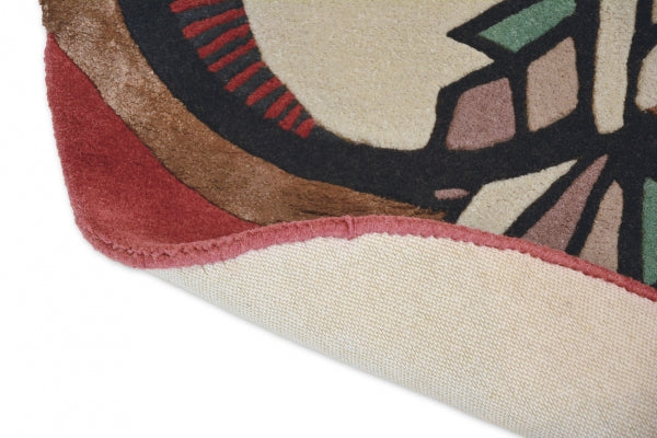 Dywan okrągły ZODIAC ARIES bordowo-beżowy