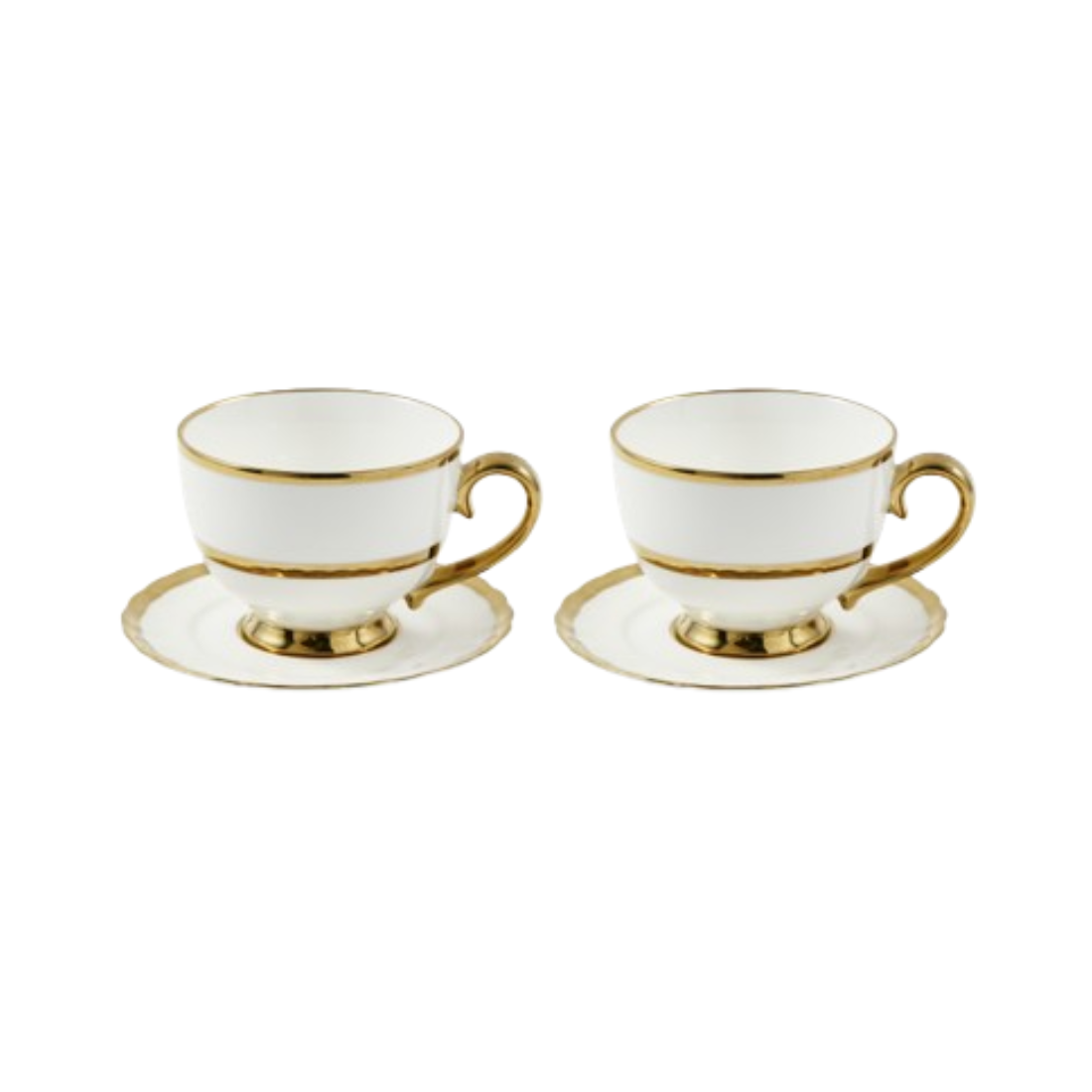 GOLDEN FINDS porcelain tea cup set