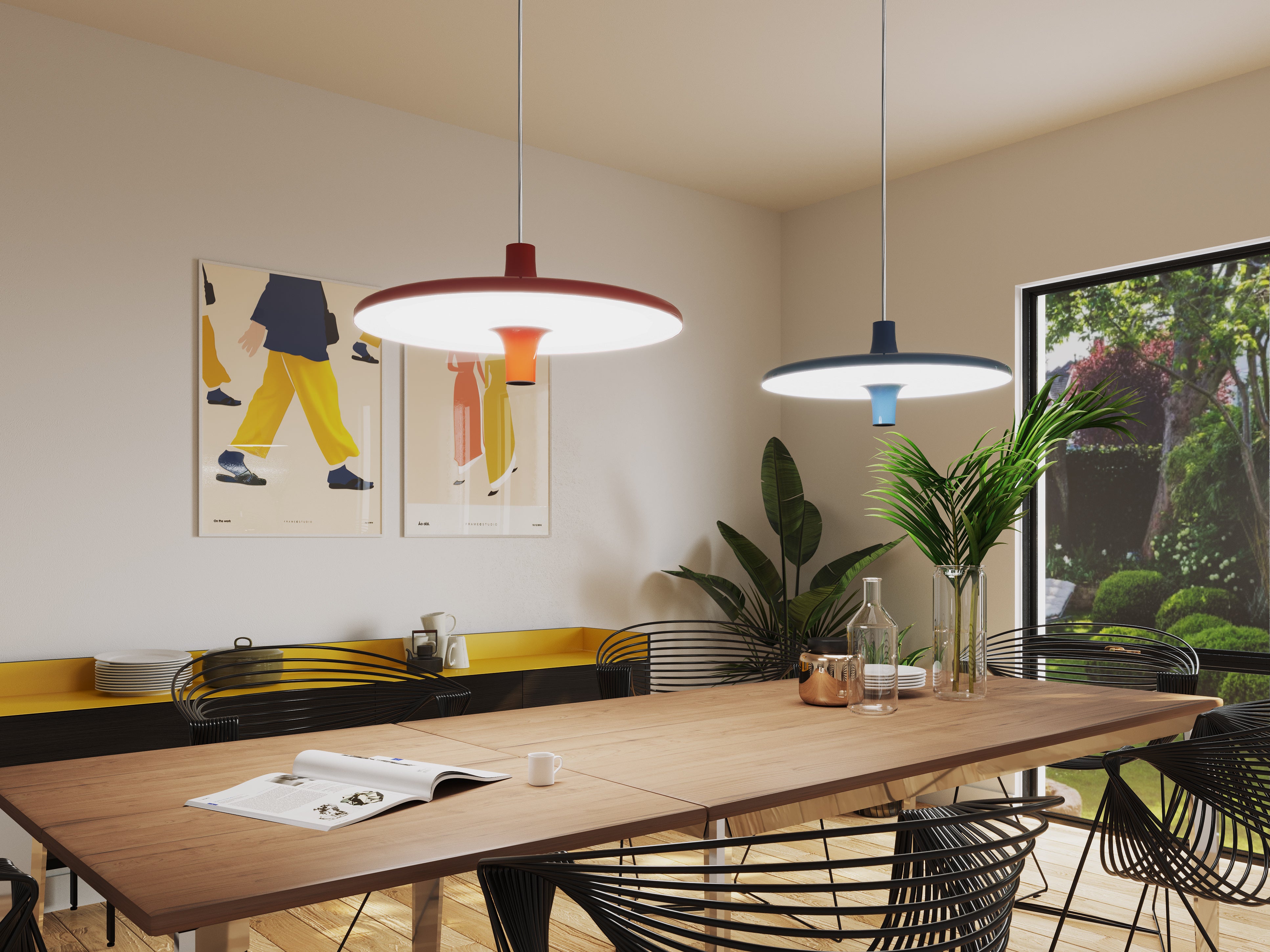 Hanglamp AVRO glanzend blauw