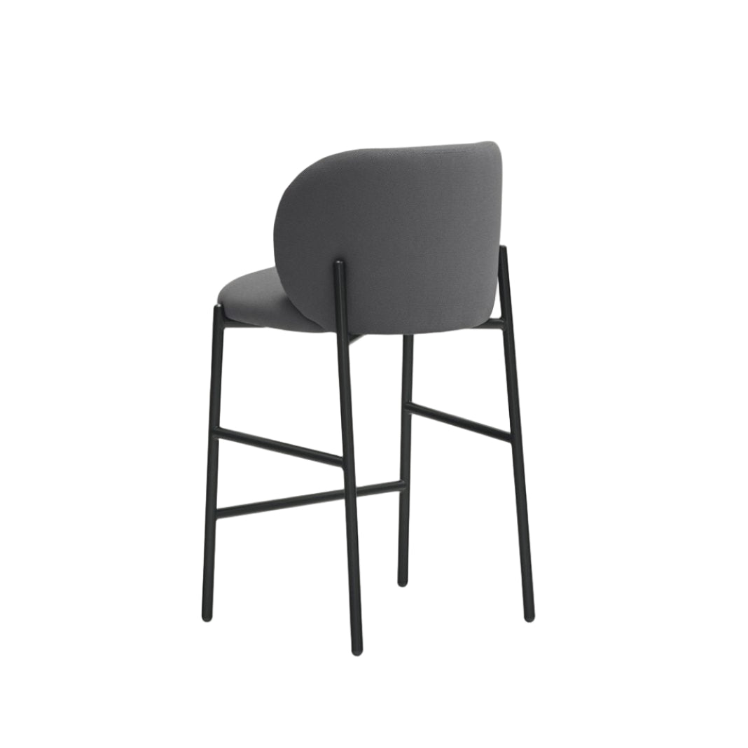 Barkruk MOGI donkergrijs met zwarte voet